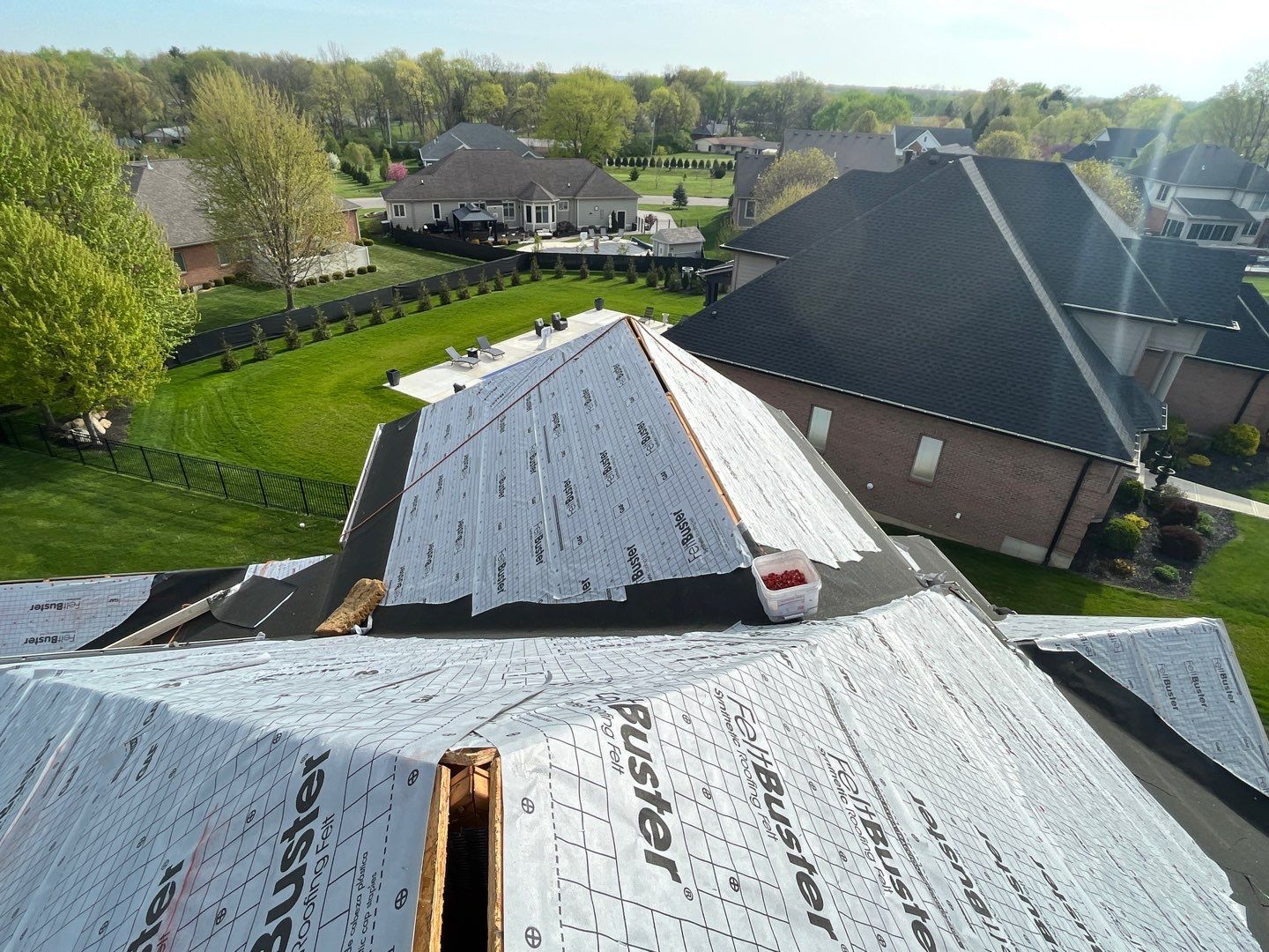Residential Roofing Installation using GAF Timberline HDZ Weathered Wood by Nitro Roofing and Construction