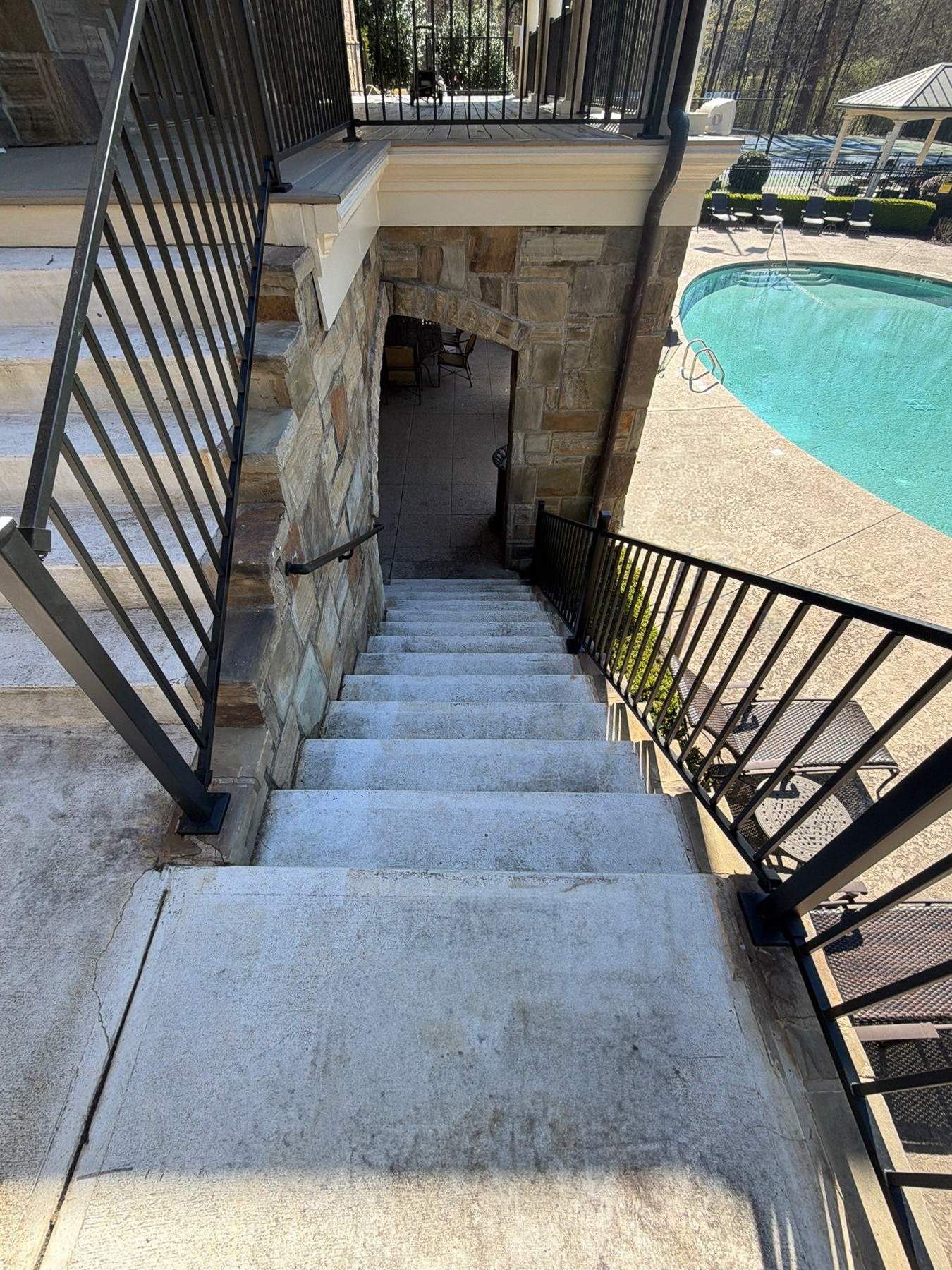 Alpharetta, GA Trex Deck Floor Resurface, Steel Railing Install, and Metal Roof Replacement by Nelson Exteriors 