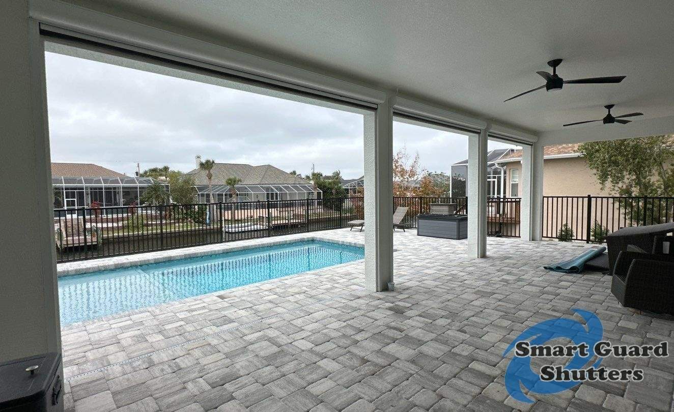 Retractable Screen in White/Black by Smart Guard Shutters