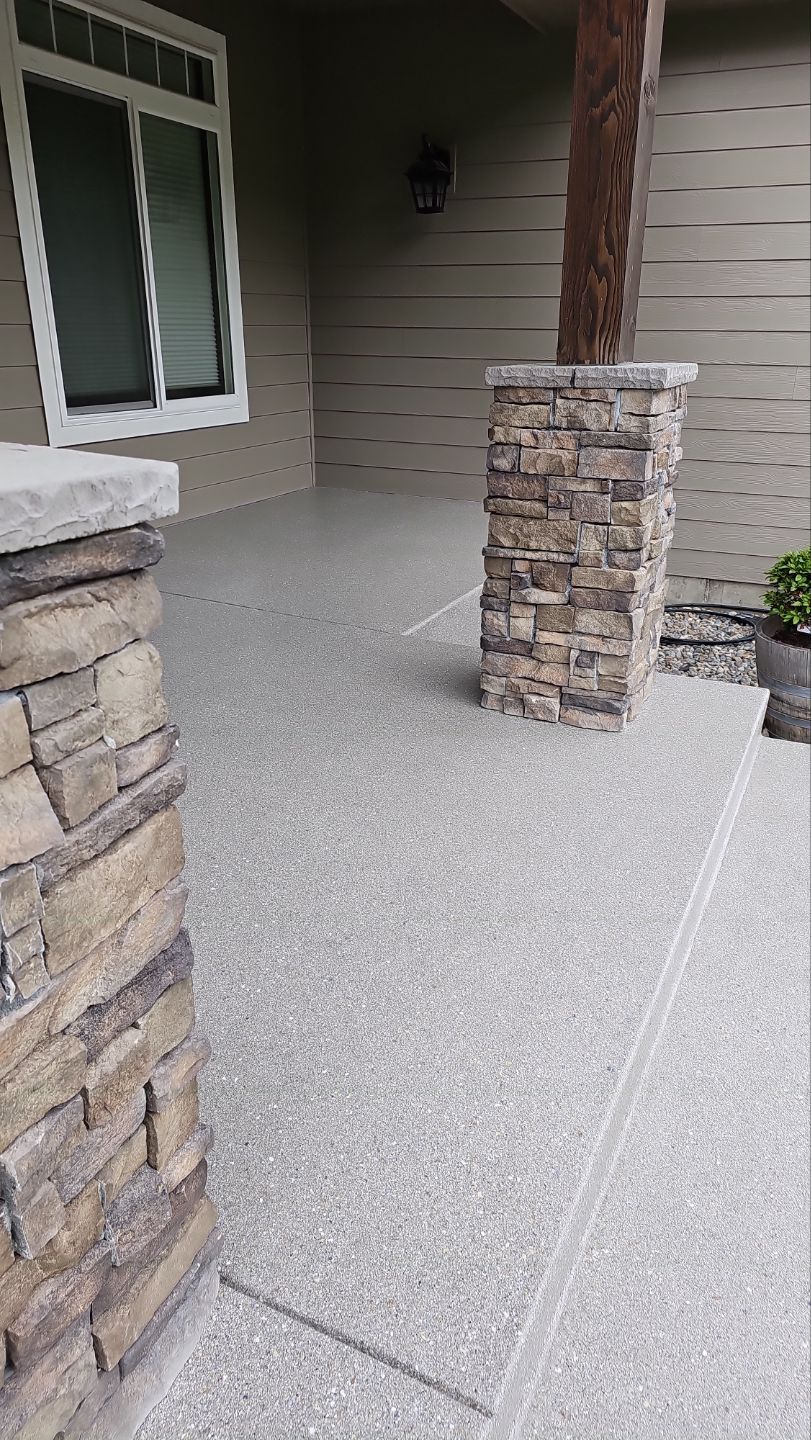Entryway Transformation using Travertine by Croc Coatings, LLC