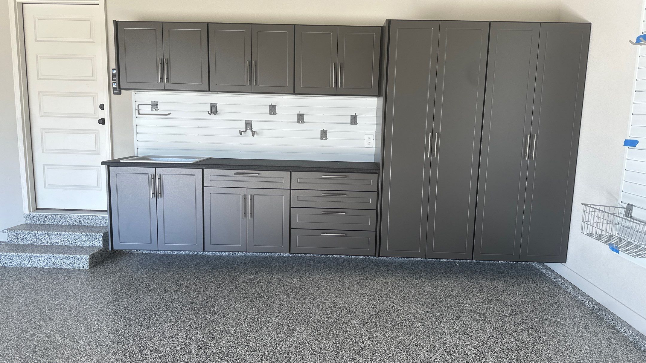 Lisa S. chose a pewter powder on her cabinets  by Banner Garage