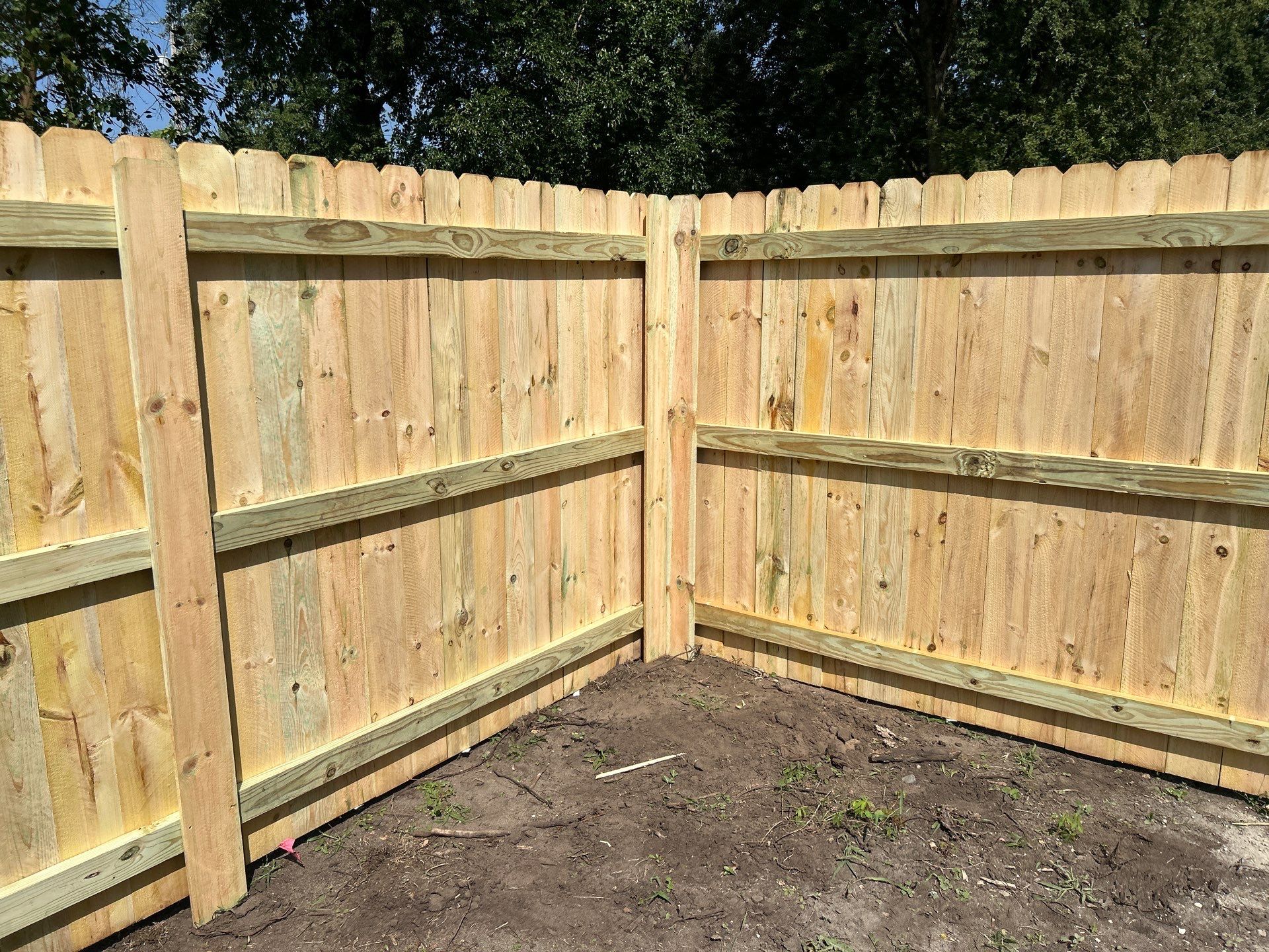 Treated Pine Privacy and Picket Fence Installation in Evansdale by Perfect Picket Fence and Stain