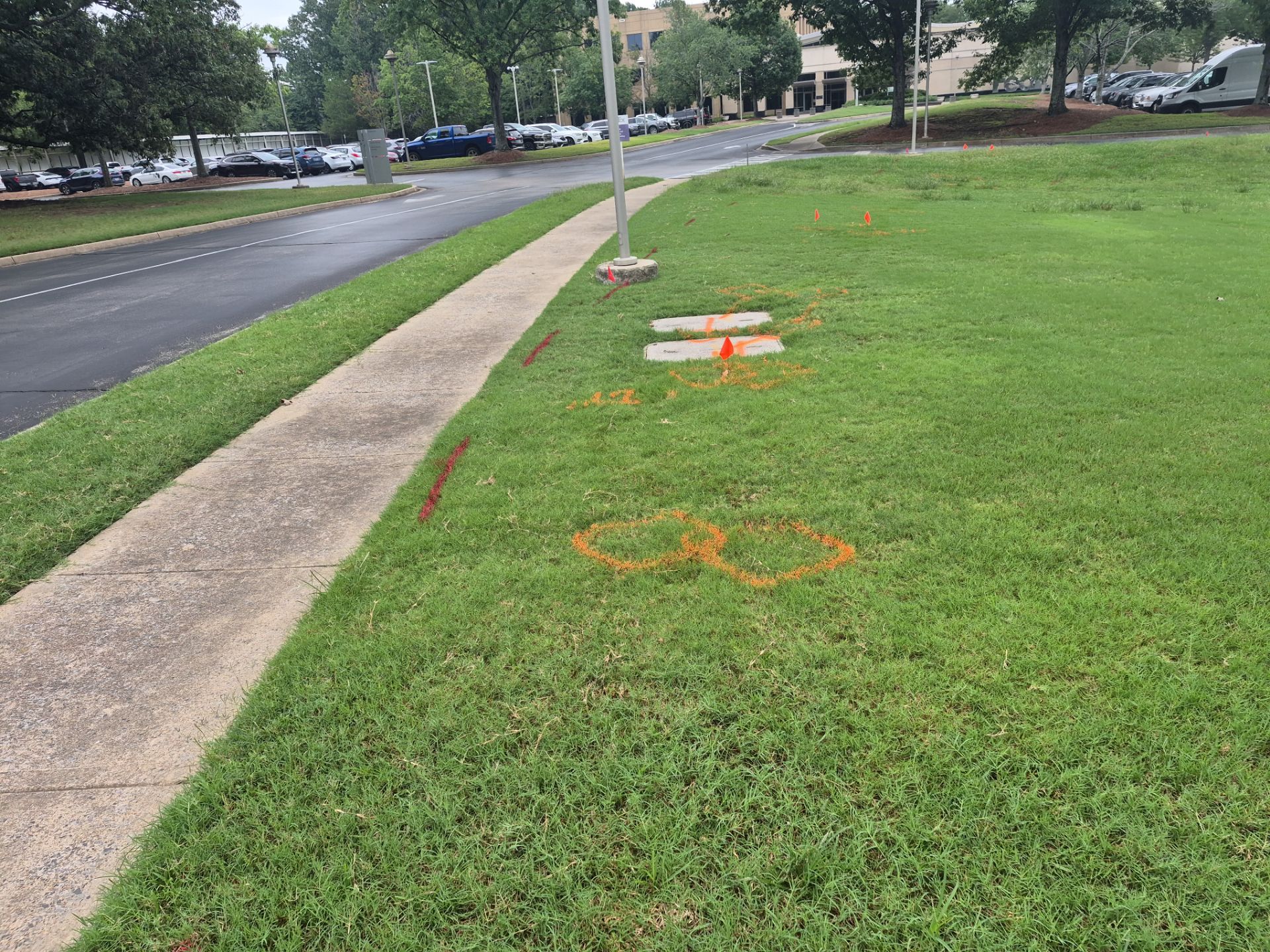 Private Utility Locating and Marking for Collierville Commercial Campus by Alsip Locating Service, LLC