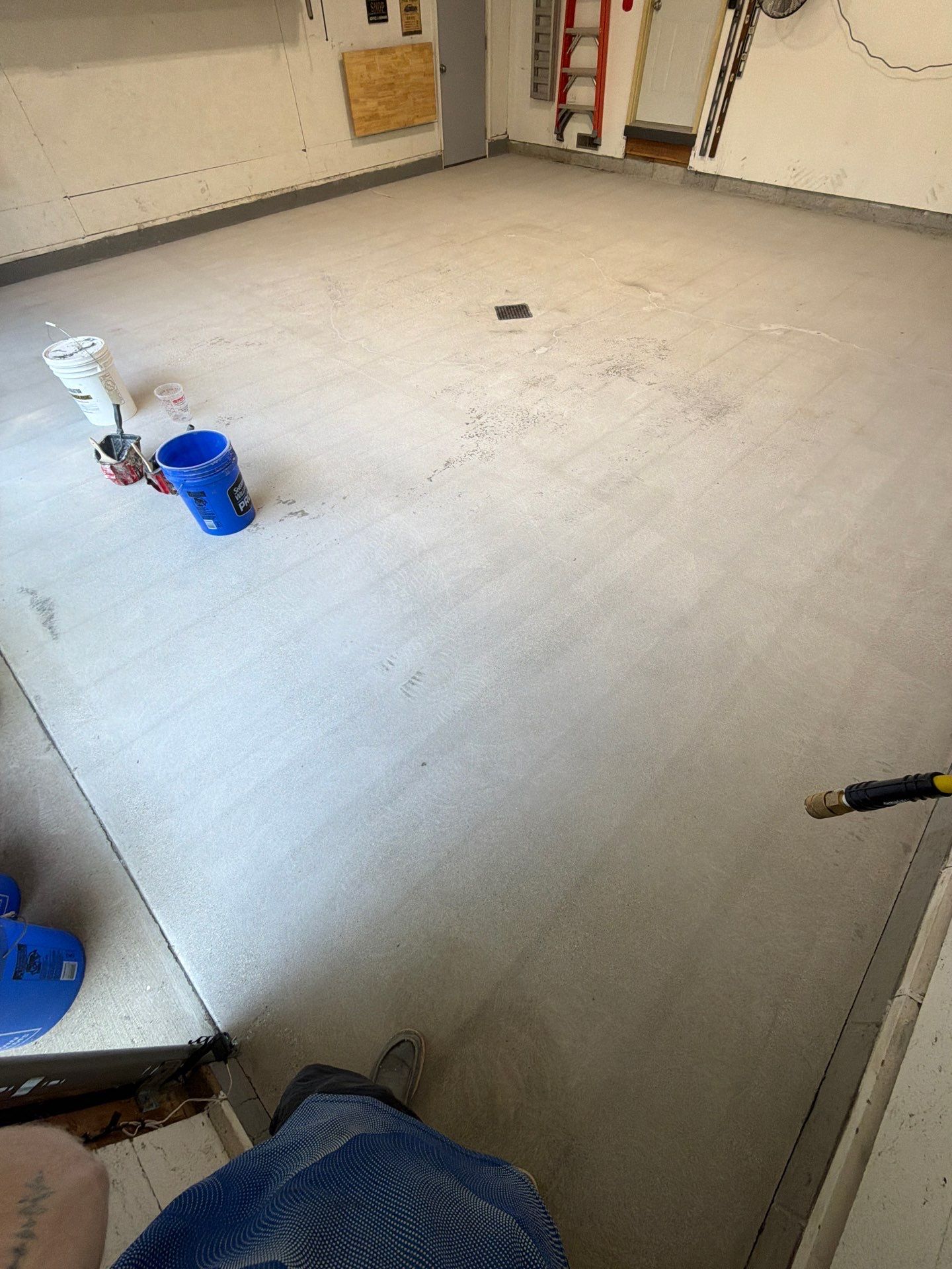 Custom Speckled Epoxy Garage Floor Coating in Fruitport, Michigan by Gordon Painting