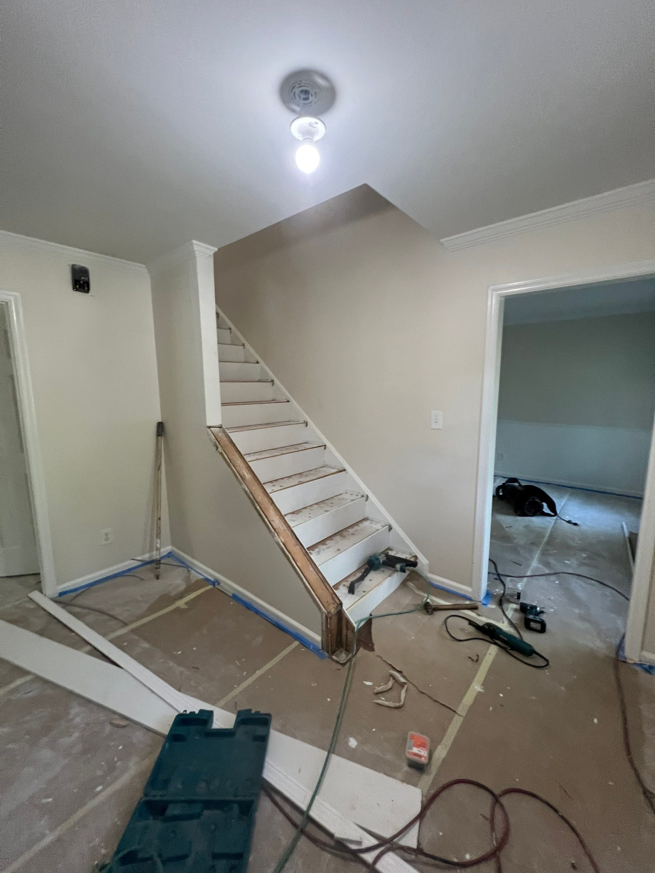 Dark Hardwood Floor Installation and Interior Painting in Marietta by Swift Home Renovations