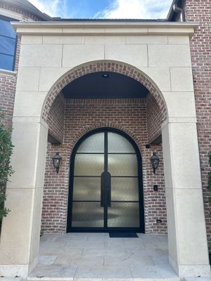 Custom Arched Metal Entry Door Installation in Plano
