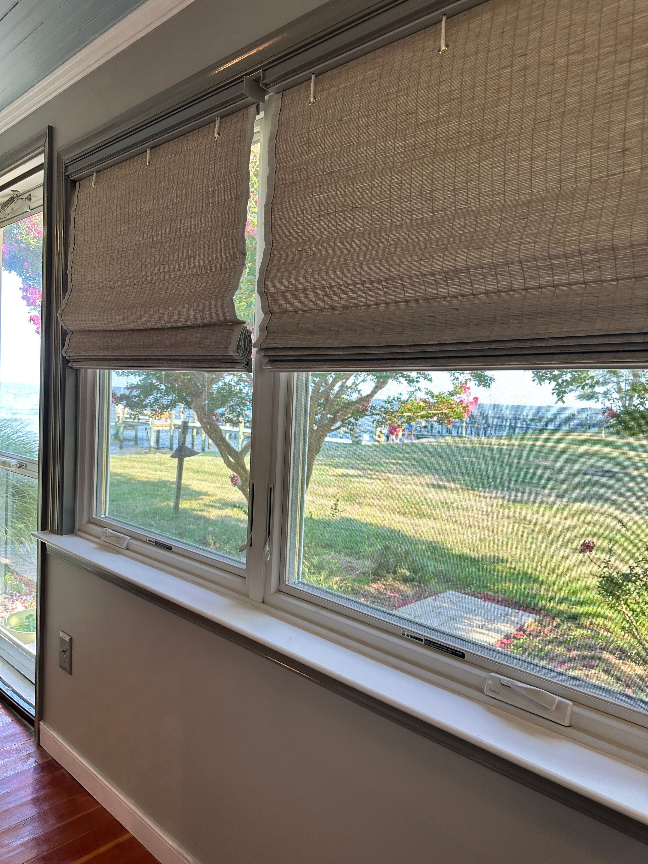 Natural Shade Installation - North Beach by Southern Maryland Custom Blinds