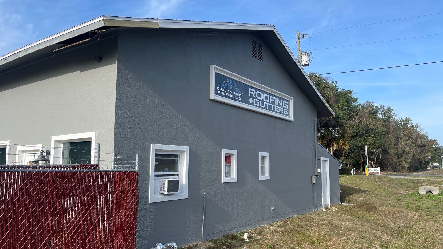 Channel Letters for Quality First Roofing by SignCrafters