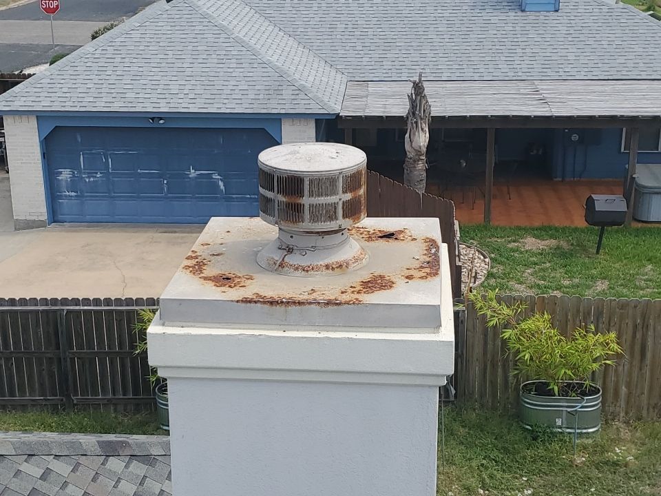 Chimney Cap & Chase Replacement using Custom Fabricated Stainless Steel by Lighthouse Roofing