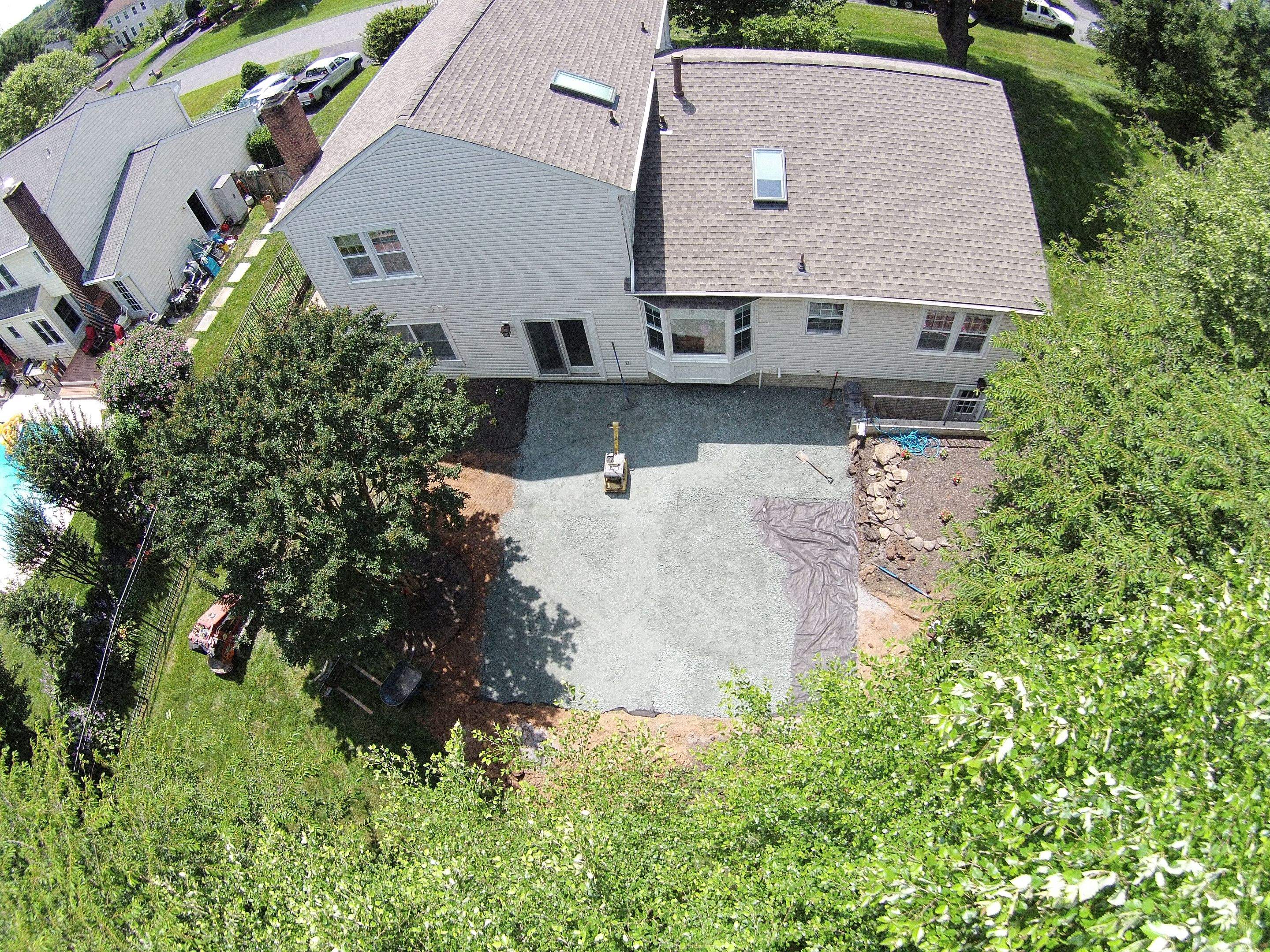 Backyard Transformation using Techo-Bloc Pavers by The Smet Companies, LLC