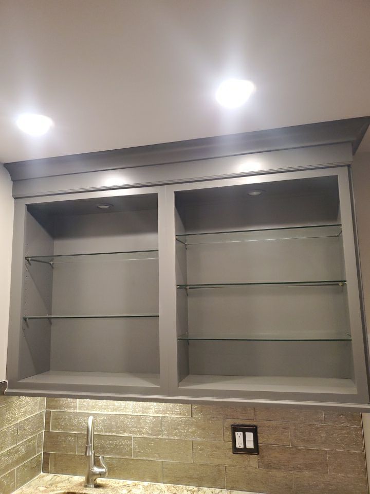 Kitchen Cabinets Refinished in Kendall Charcoal HC-166  by Spectrum Painting, LLC