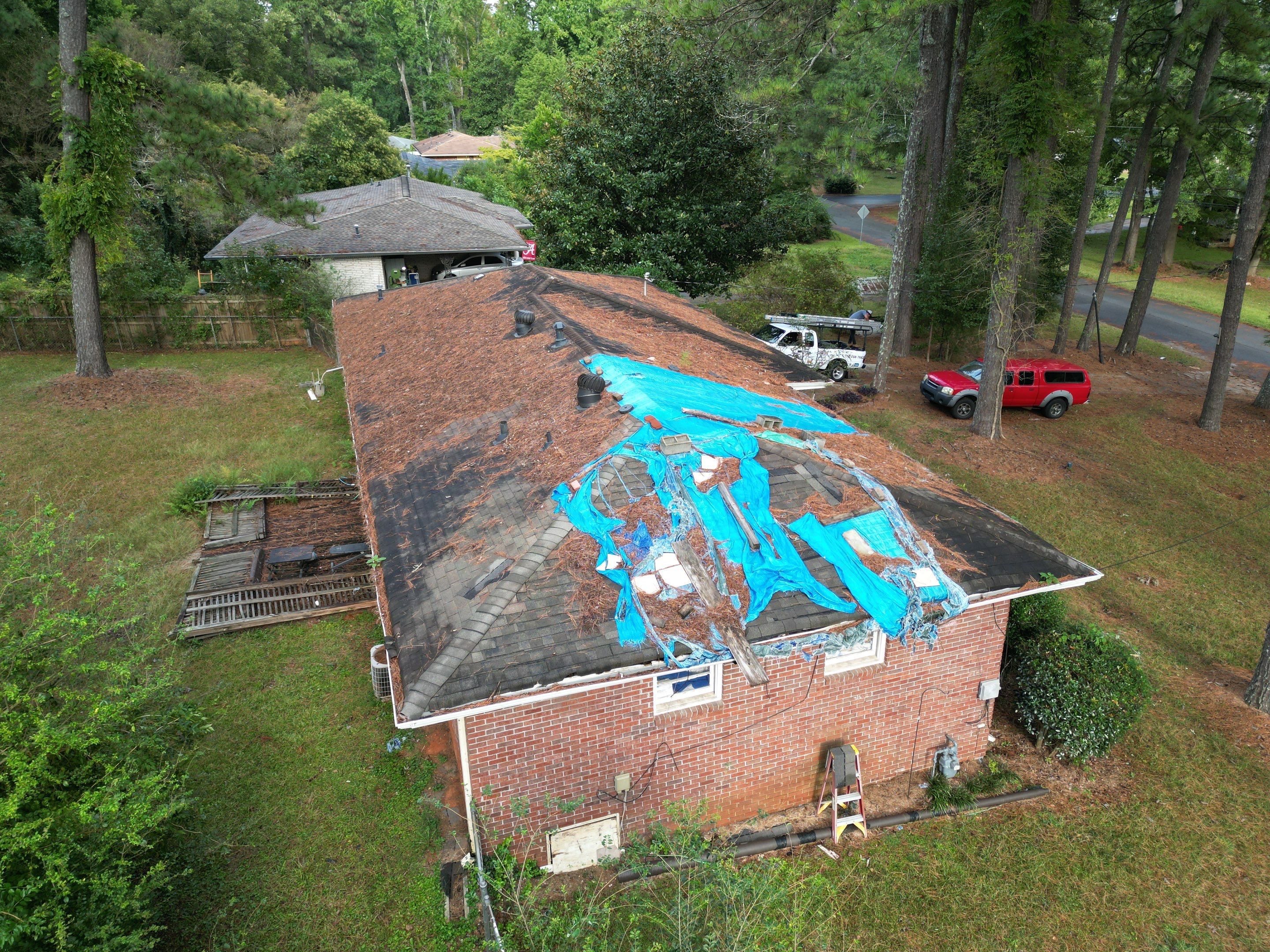Emergency roof tarping  by Deerfield Roofing LLC