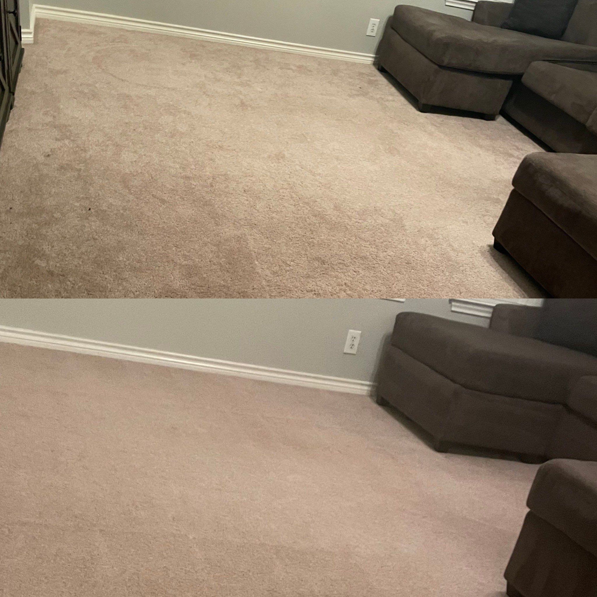 the service performed is deep carpet cleaning enhancing the appearance of the surface and removing stains and dirt