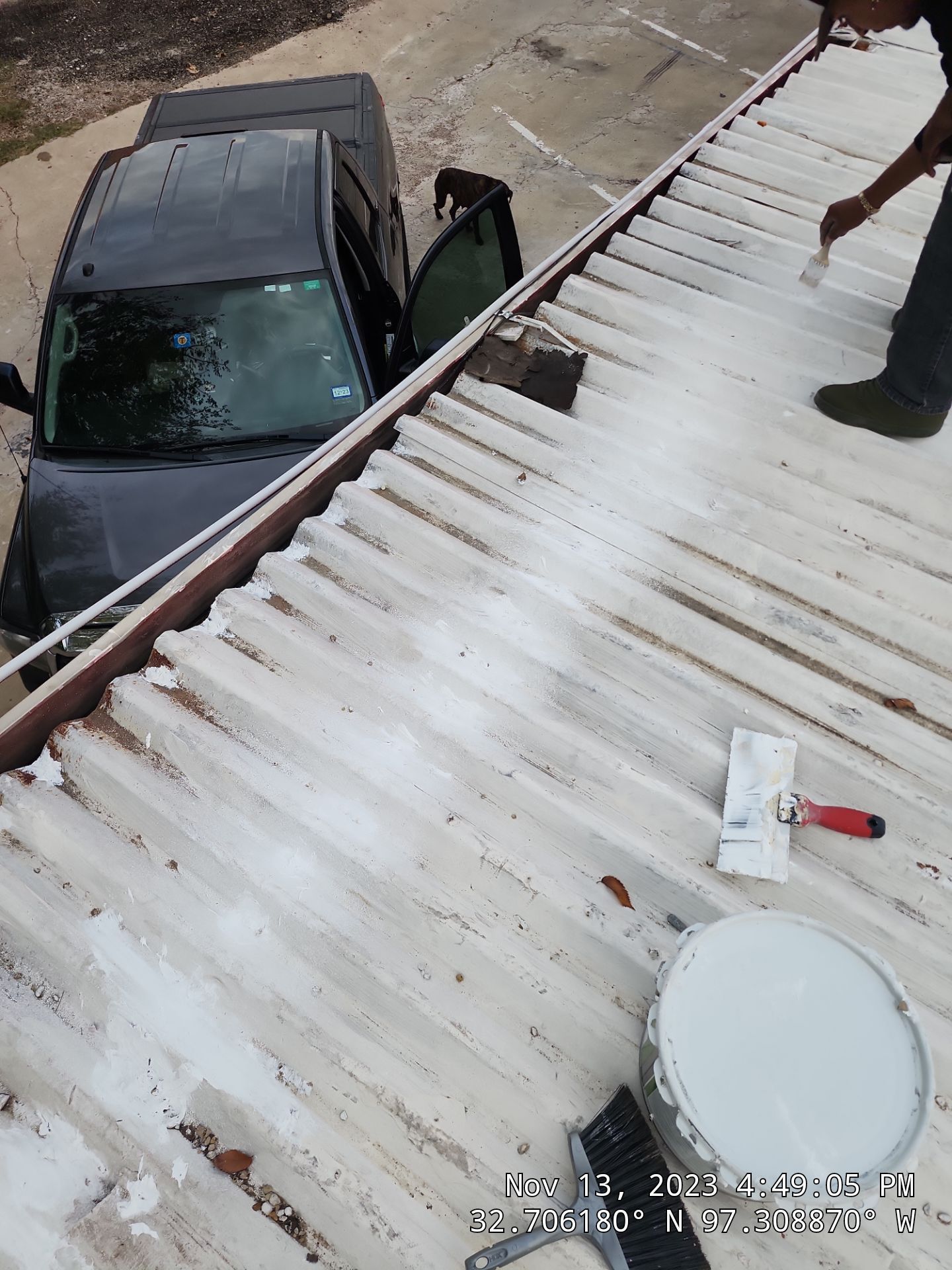 Commercial roofing overlay using GAF TPO over an old ballast roof by Becker Roofing and Exteriors