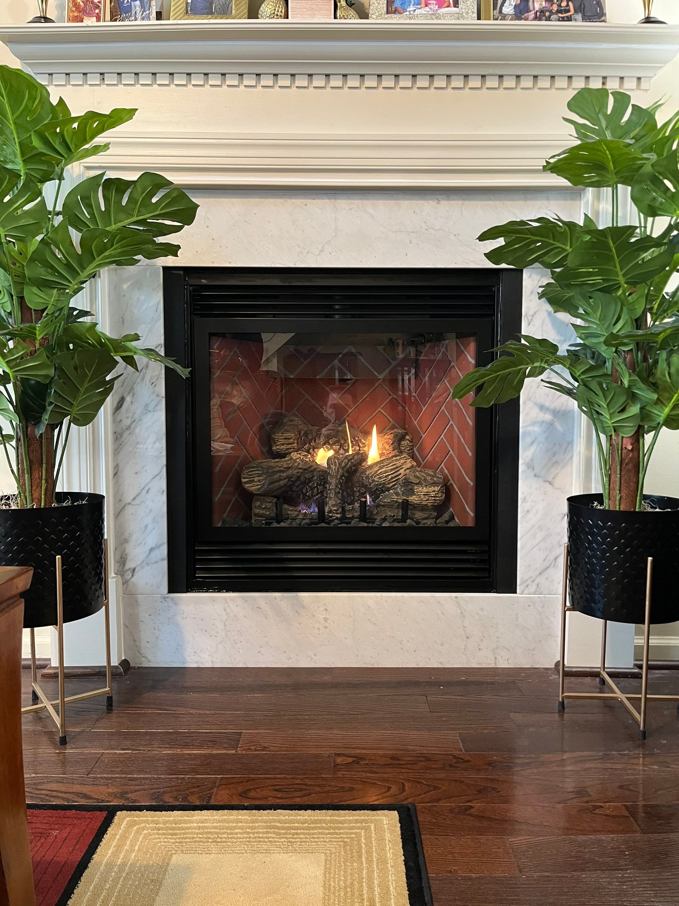 Gas Fireplace Installation in Hampton by Premier Chimney and Roofing