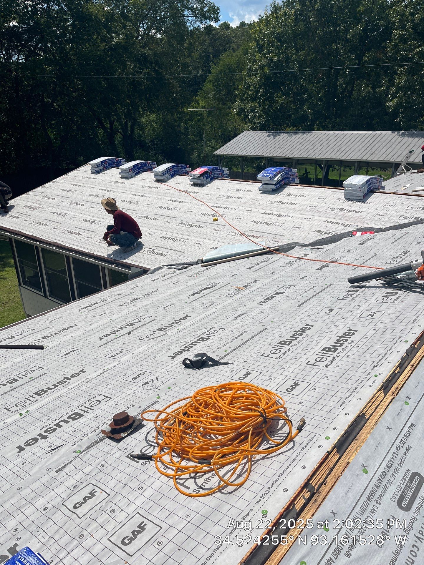 GAF Timberline HDZ Roof Replacement and Decking Repair in Hot Springs by Temple Roofing and Exteriors