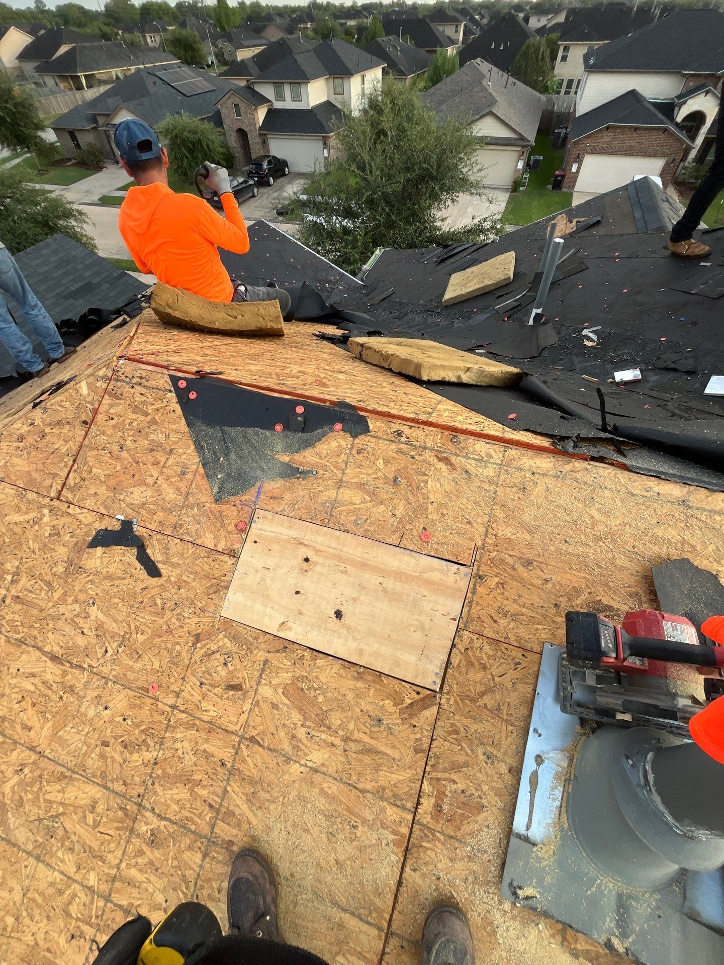 Houston Reroof Project Post Hurricane Beryl by Berry Good Roofing