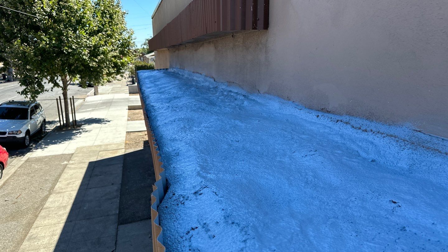 Foam Refurbish using Conklin Benchmark/PUMA XL coatings and spray foam by Straight Edge Roofing Inc