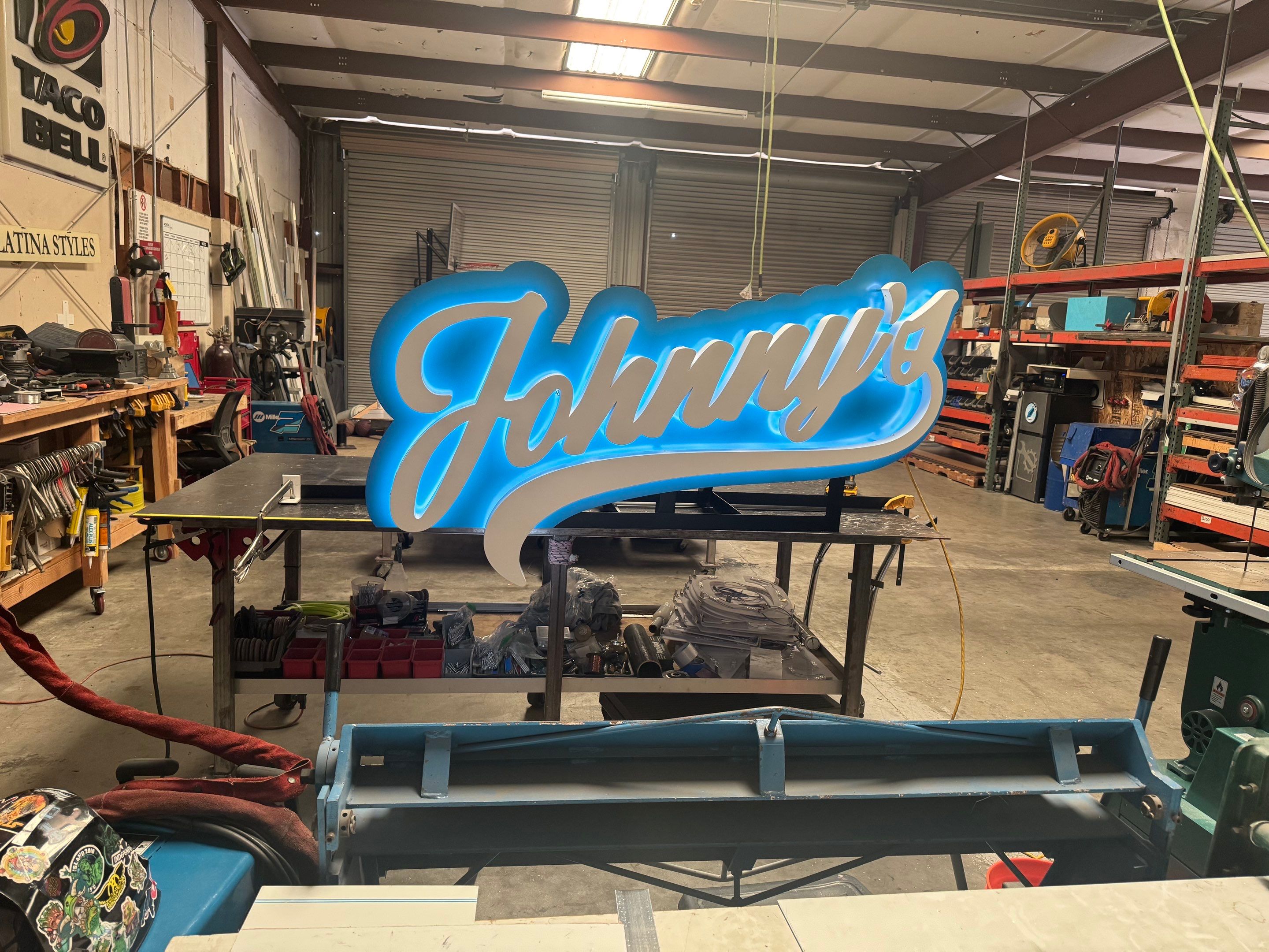 Custom Channel Letter Signage Installation for Johnny's in San Mateo by City Signs