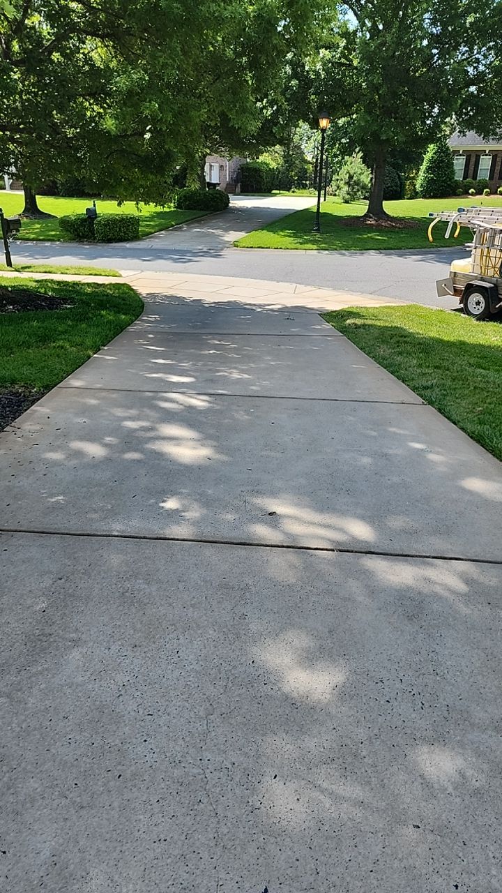 concrete Clean using cleaner by G&H Home Tech Pros LLC