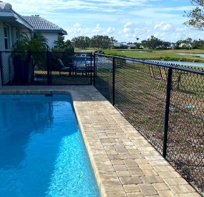 Chain-link Fence Installation using Coated Chain-link Fence