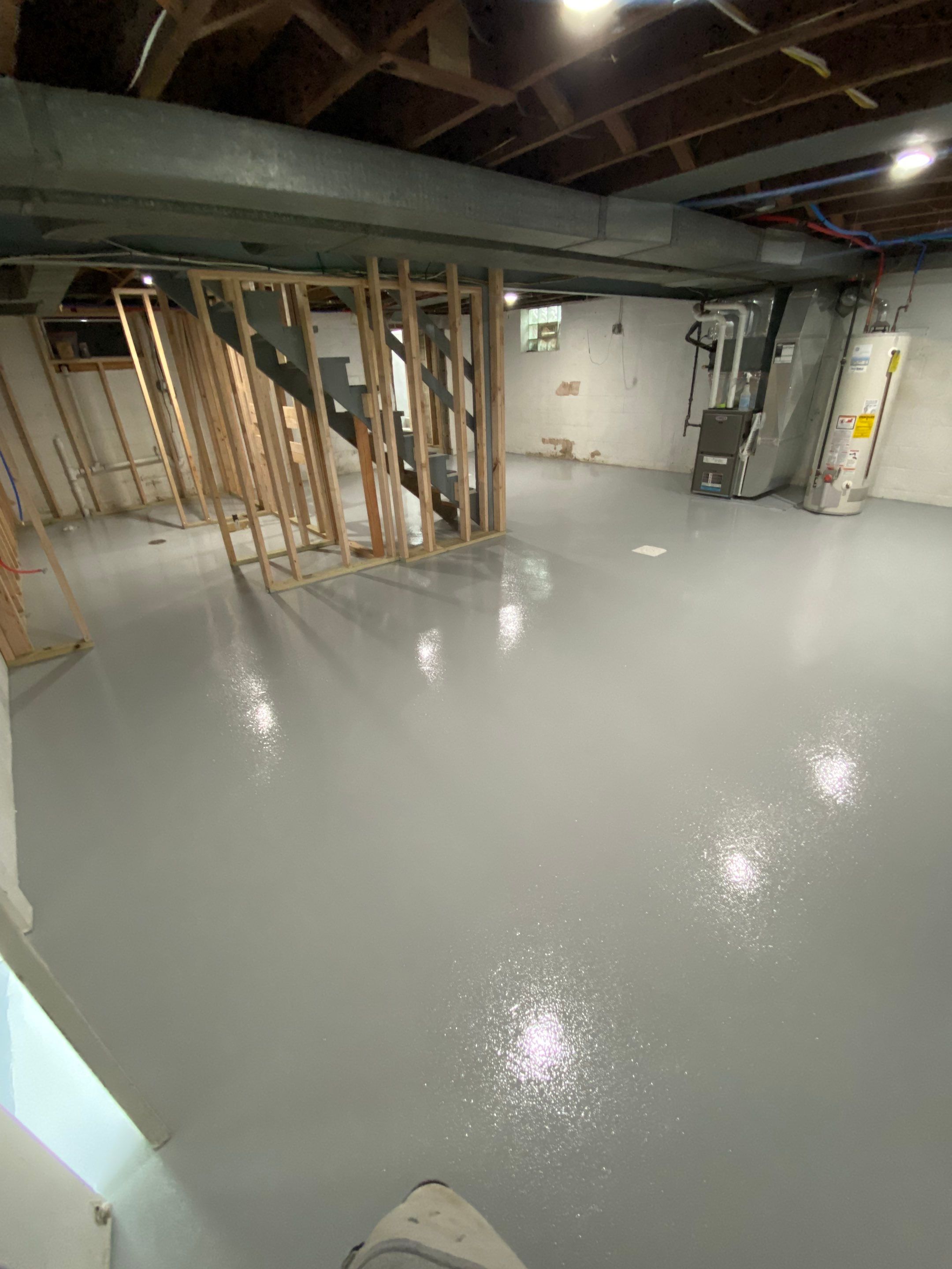 Basement + Garage Project in Pittsburgh by Floors in a Day, Inc