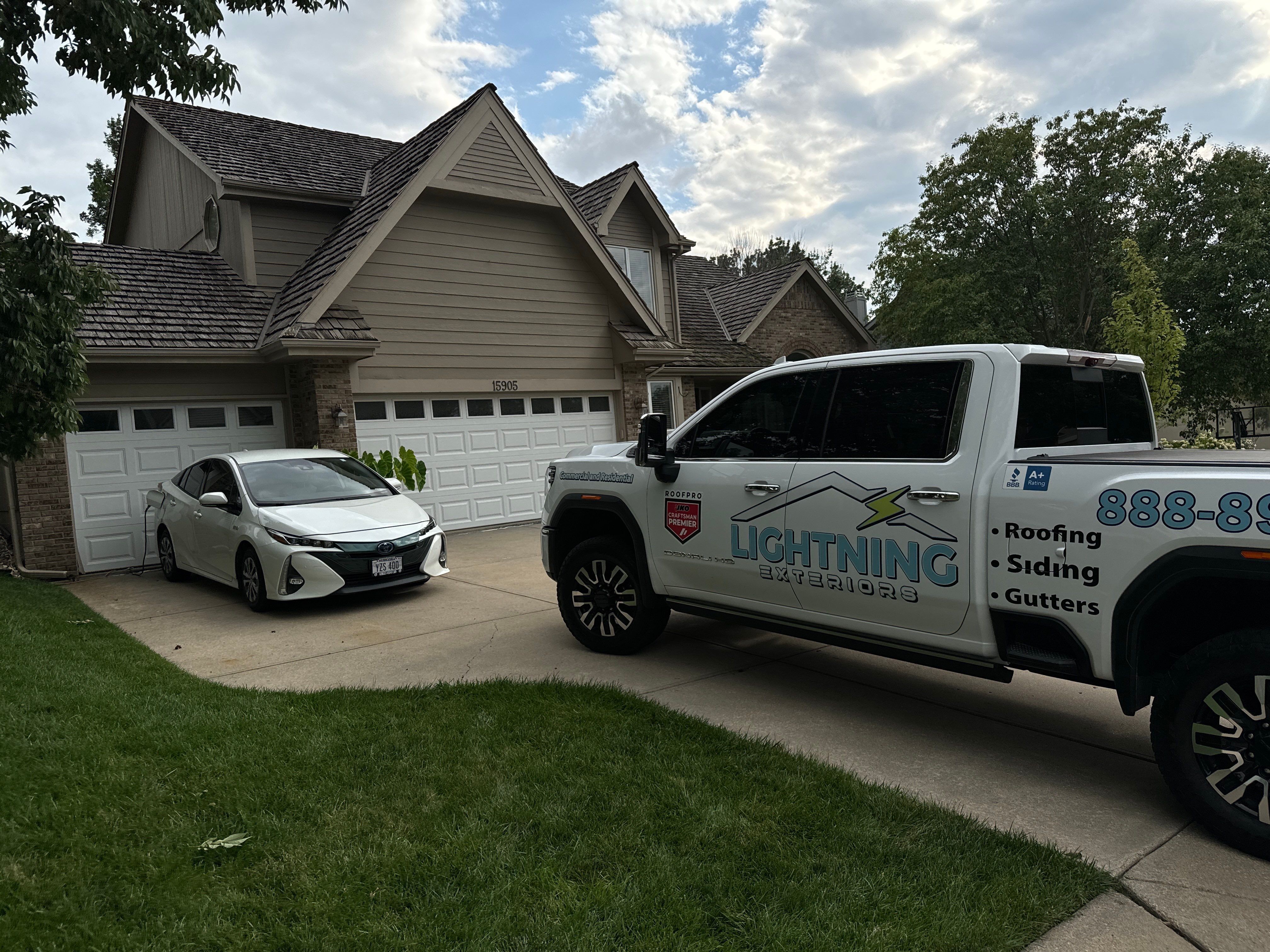 Residential Roofing Installation using IKO ArmourShake in Chalet Wood by Lightning Exteriors