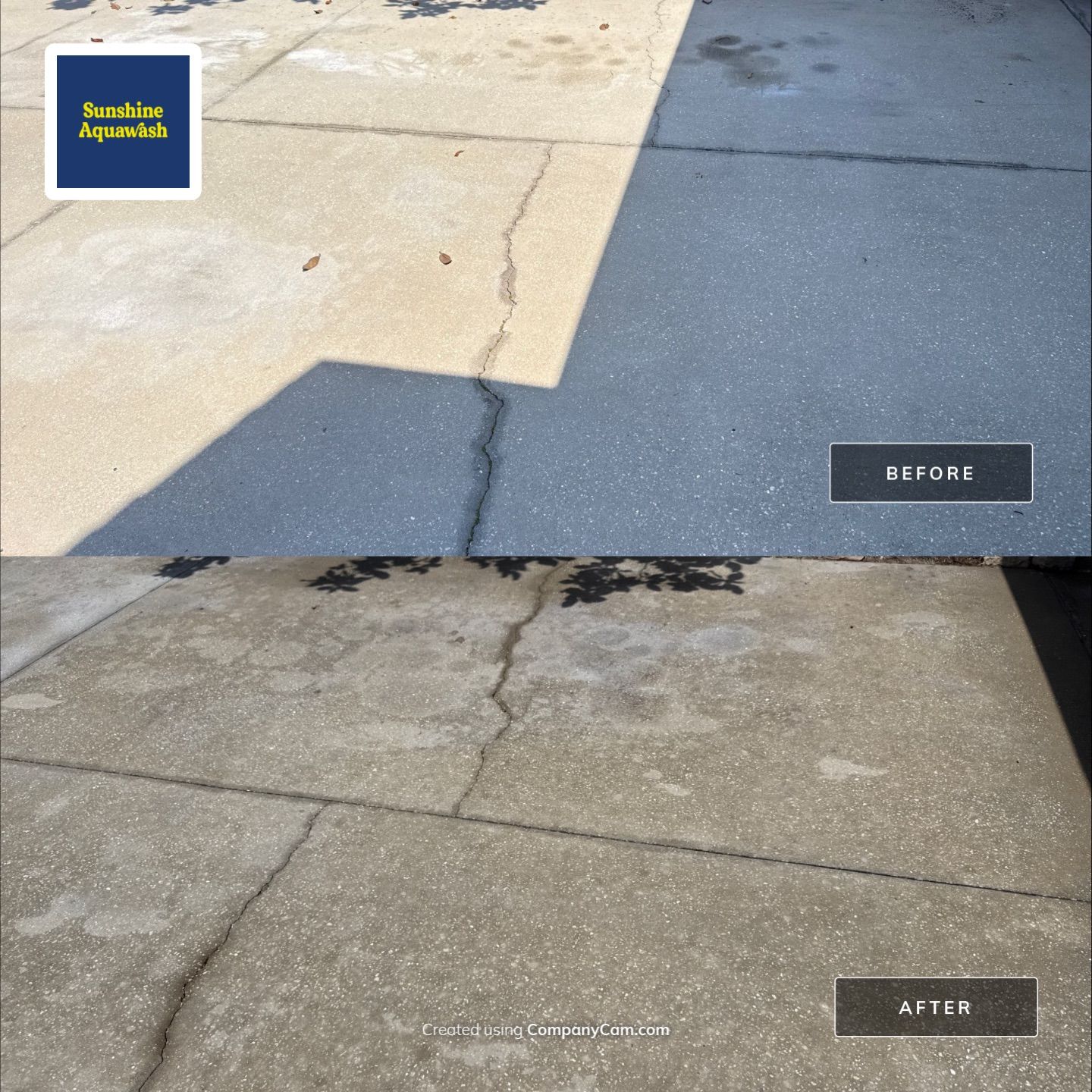 Concrete Driveway Oil Stain Removal | Harrison Ranch Community | Parrish, FL by Sunshine AquaWash