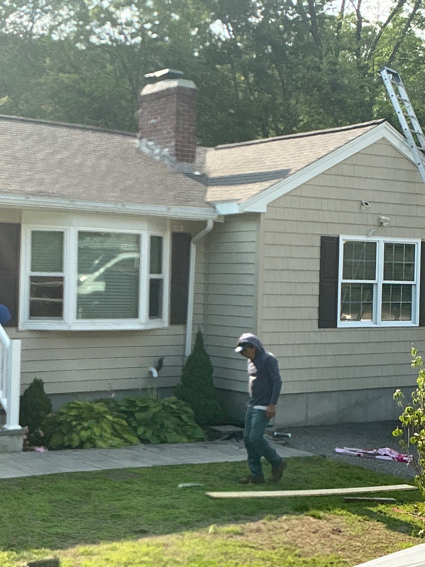 Full Roof Replacement & Chimney Repair – Onyx Black, MA by Mighty Dog Roofing of Greater Middlesex County