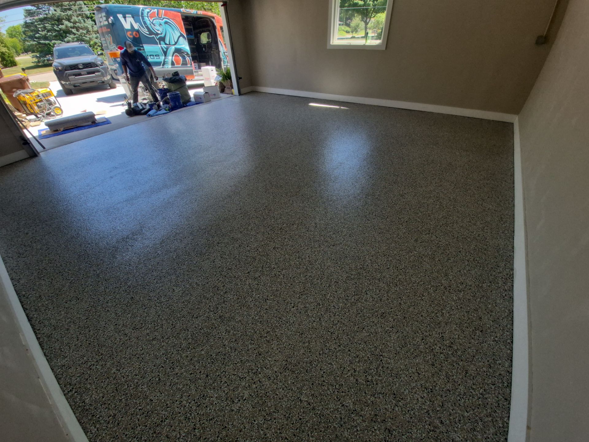 Garage in Mt. Pleasant by Wise Coatings of Central Michigan