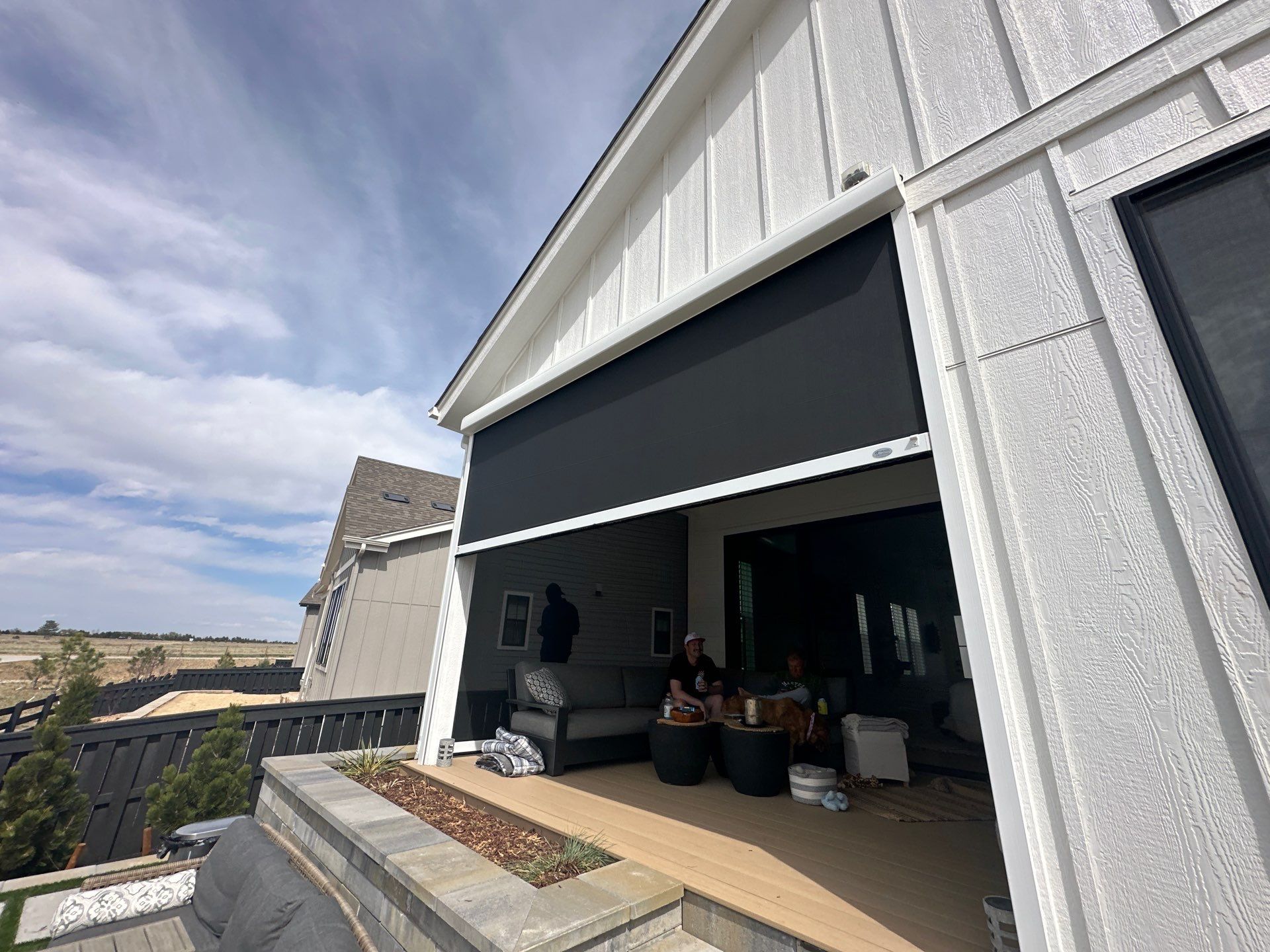 Motorized Screens using Progressive MagnaTrack Screens by Outdoor Solutions Colorado