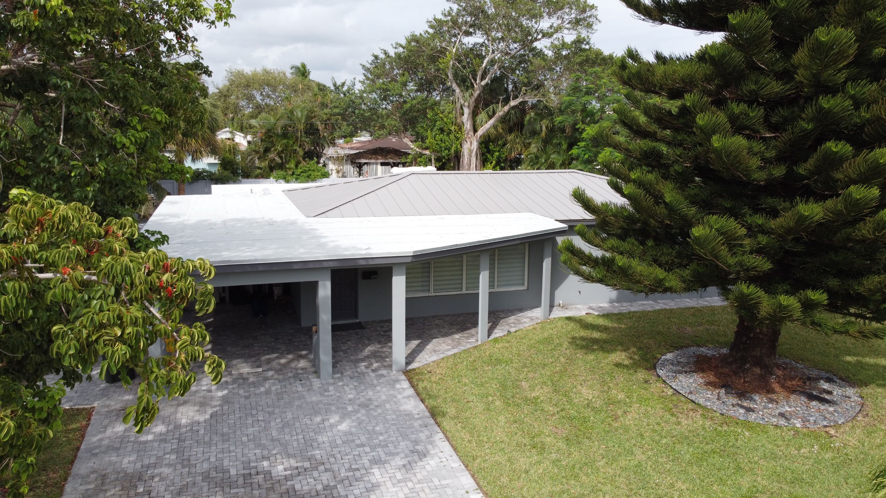 Residential Roofing Installation using 1" Nail strip metal roof by BLUES BROTHERS ROOFING