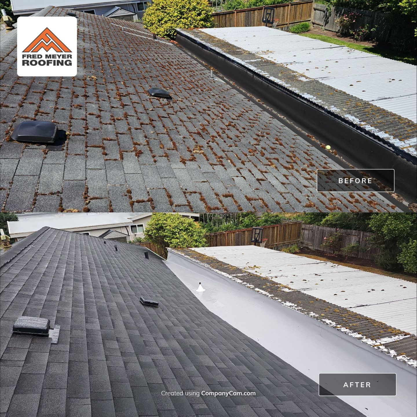 Roof Project in Bellevue by Fred Meyer Roofing