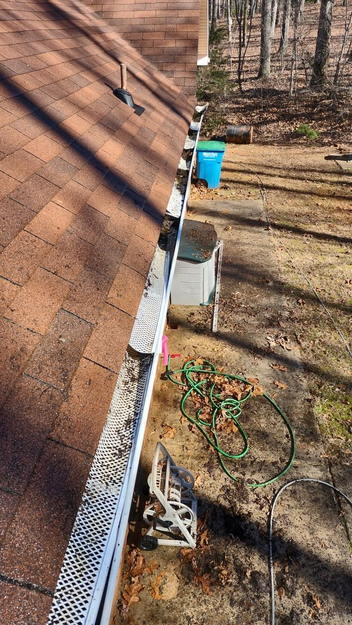 Gutter and Roof cleaning using cleaner by G&H Home Tech Pros LLC