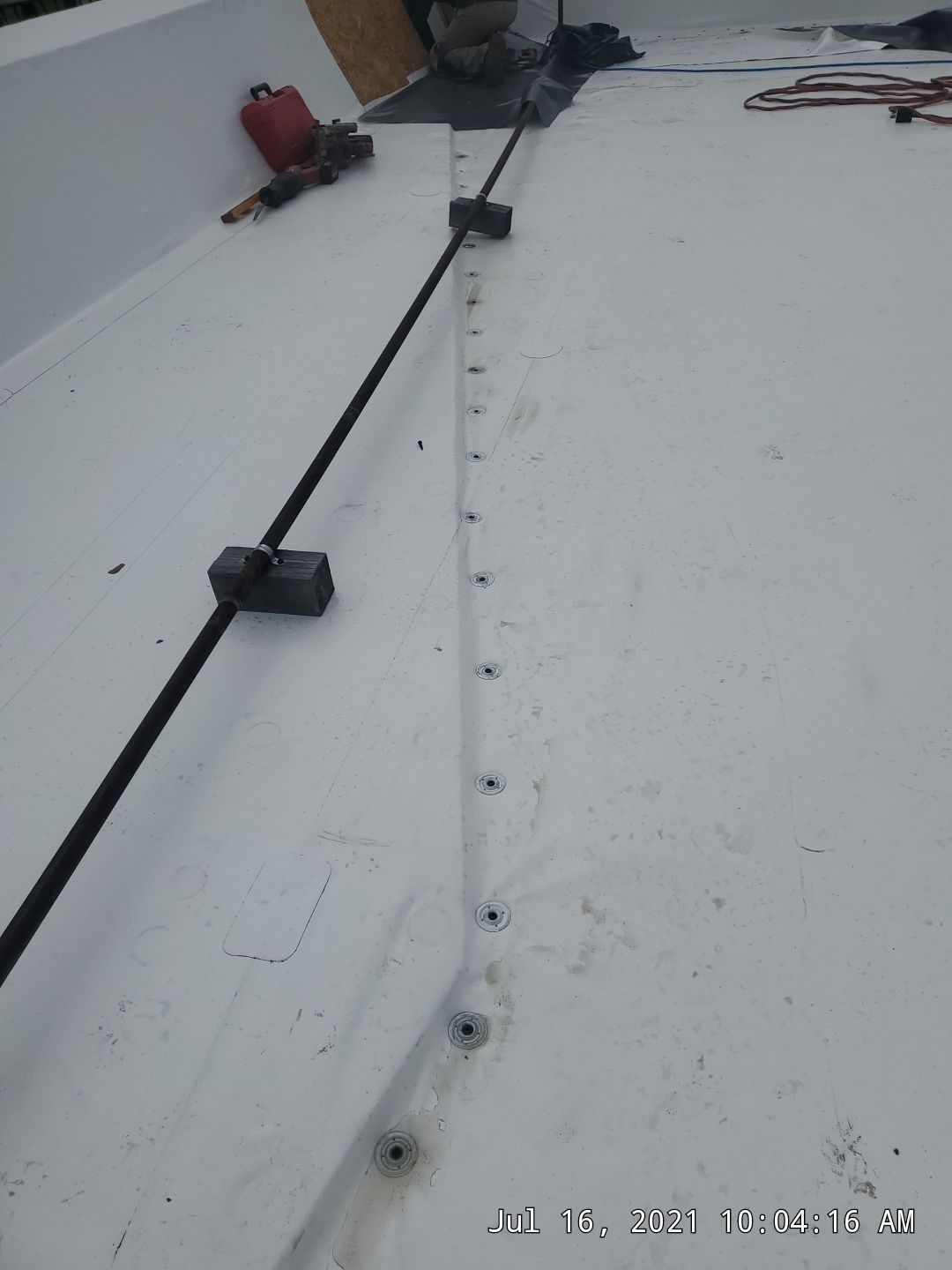 Commercial Roofing Installation using 50 mil PVC by Hostetler Roofing