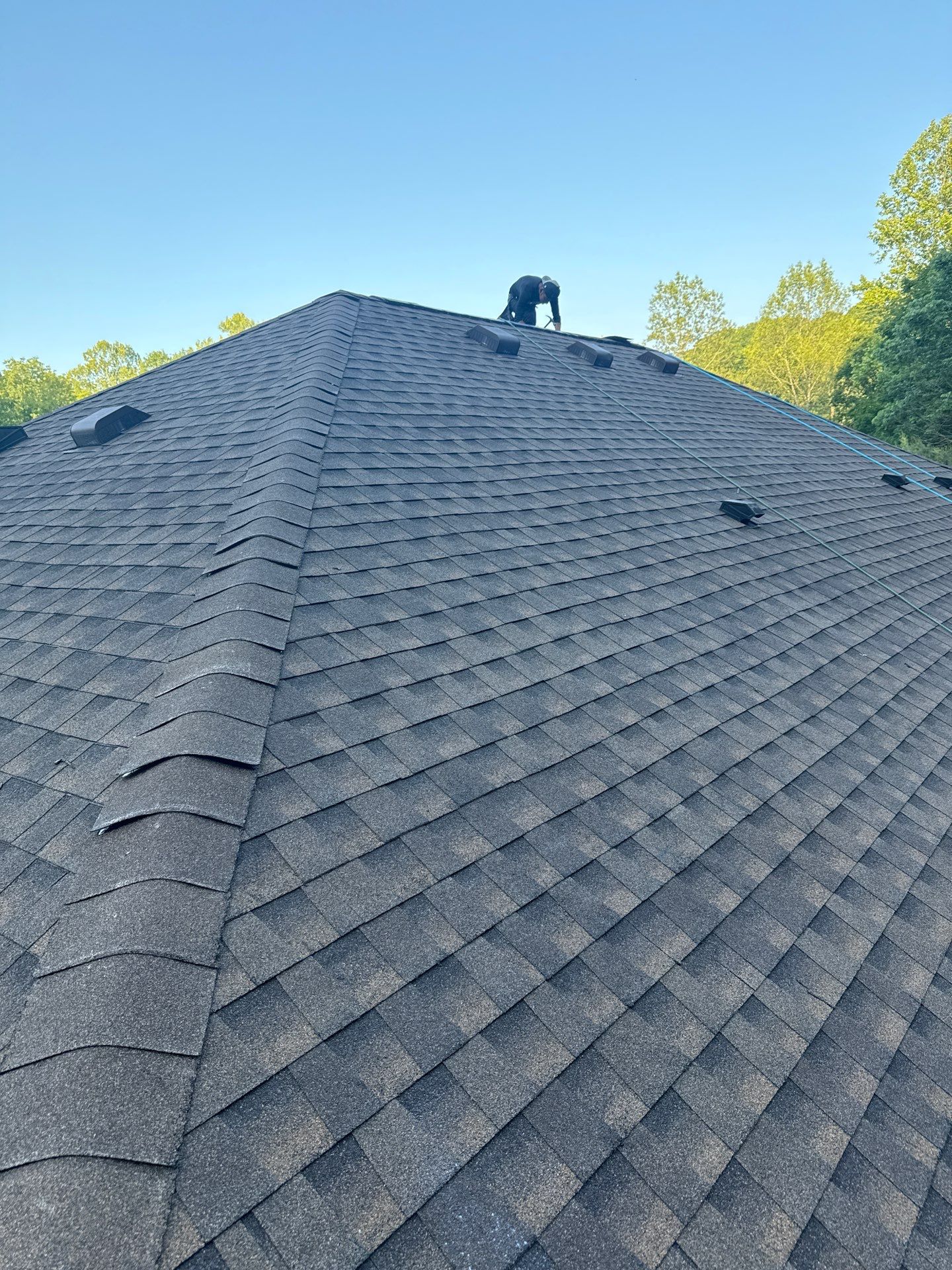 Residential Roofing Installation using GAF Timberline HDZ Barkwood by Rainstoppers Roofing