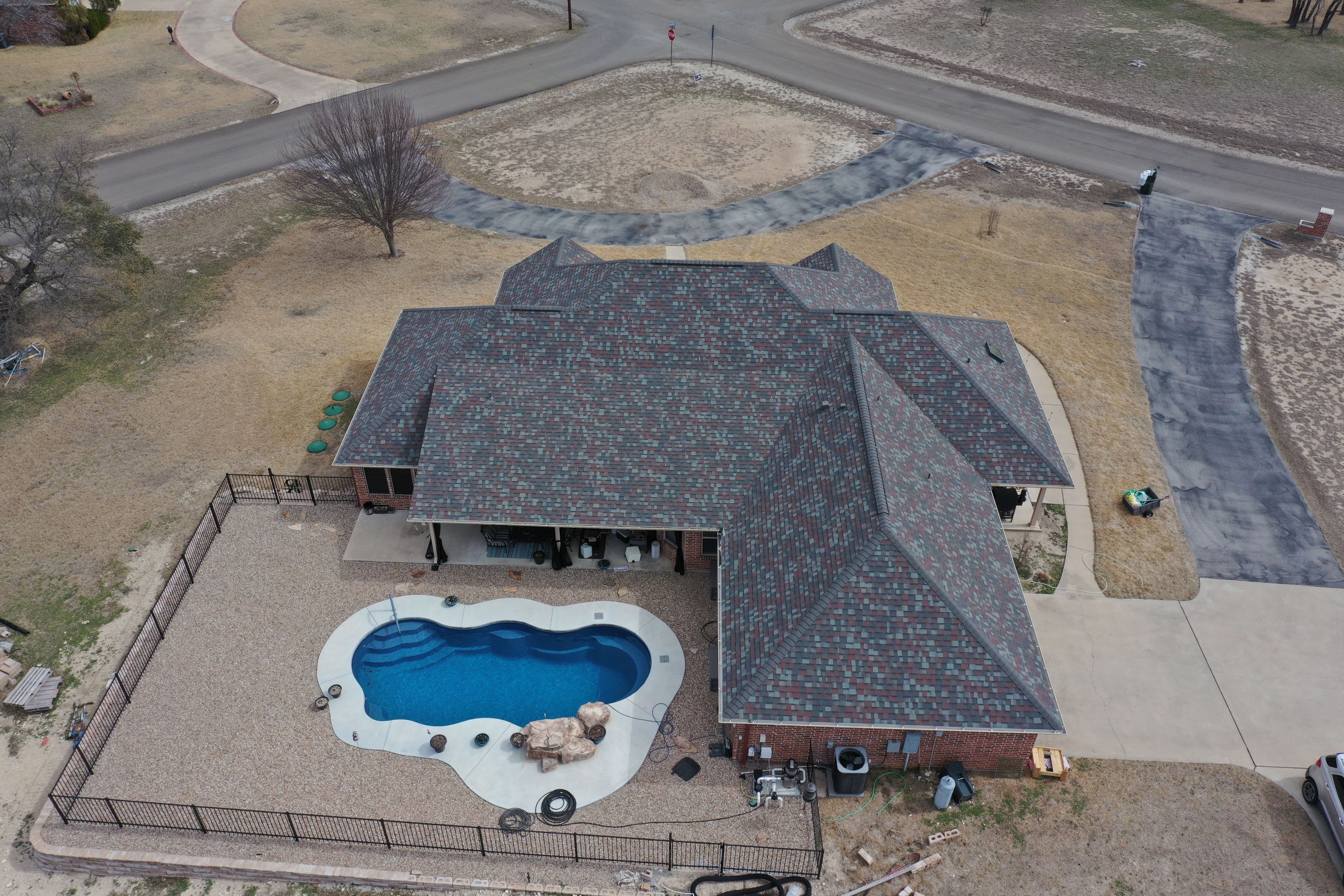 Residential Roof Replacement using Owens Corning - Duration - Colonial Slate by Action Exteriors Austin