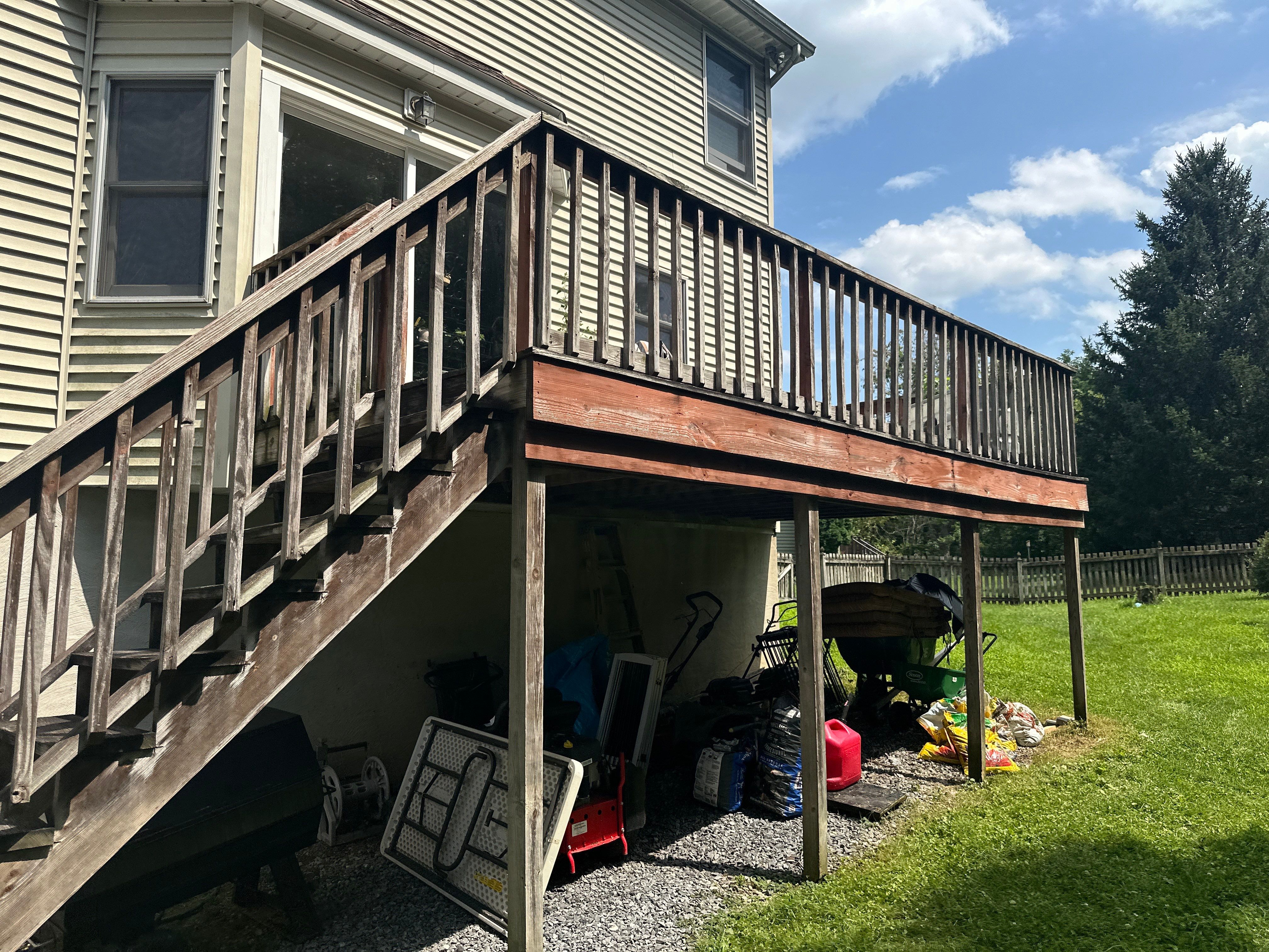 Patio door replacement and deck upgrade by Esh Builders