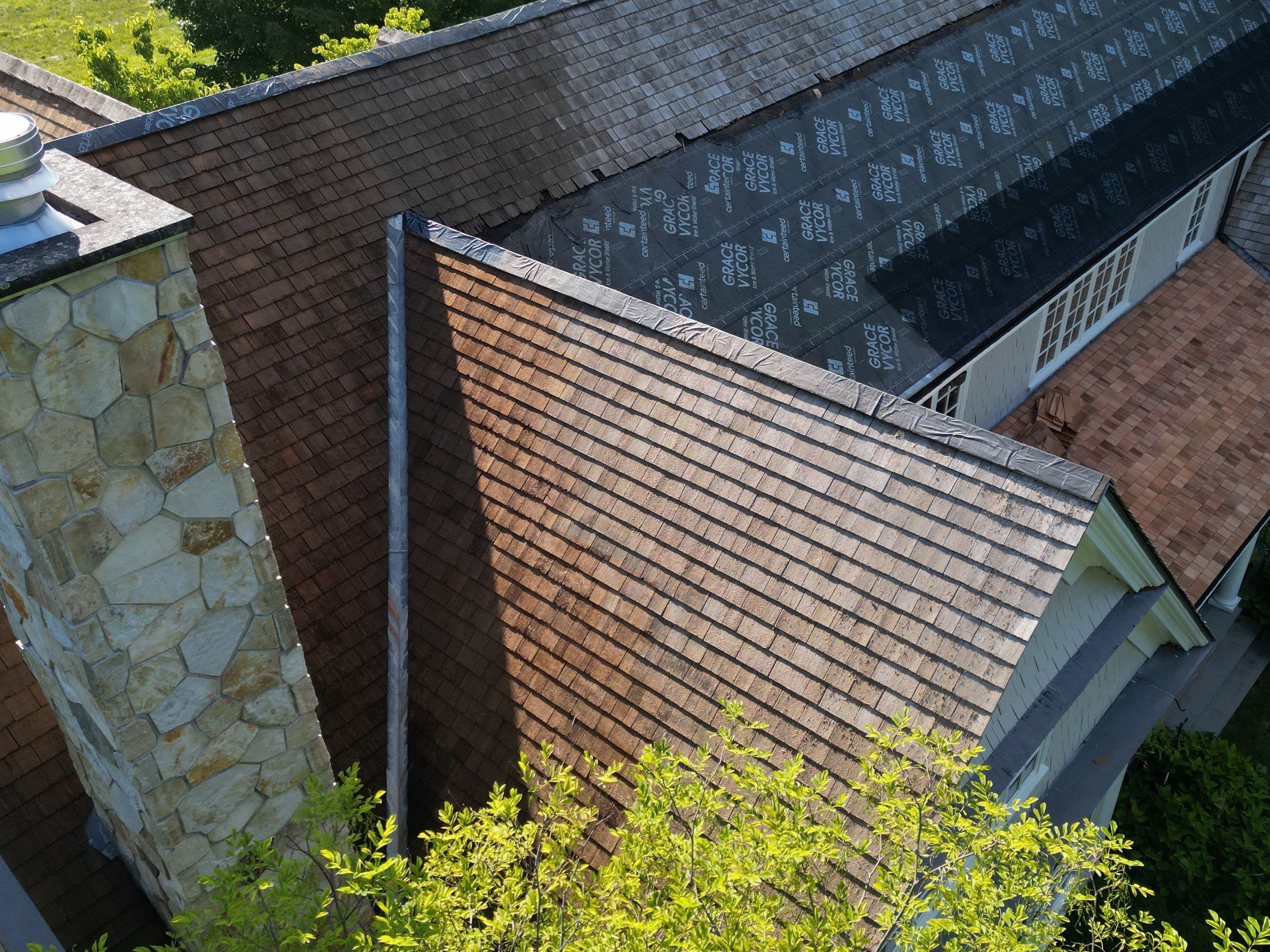 Cedar Shake Roof Restoration by Mighty Dog Roofing of Greater Middlesex County