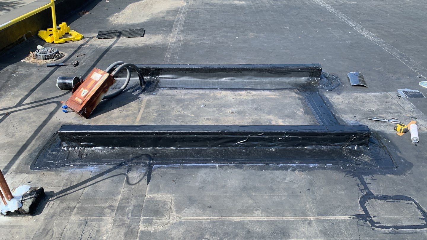 Commercial Roofing Repair using EPDM  by A Plus Exterior