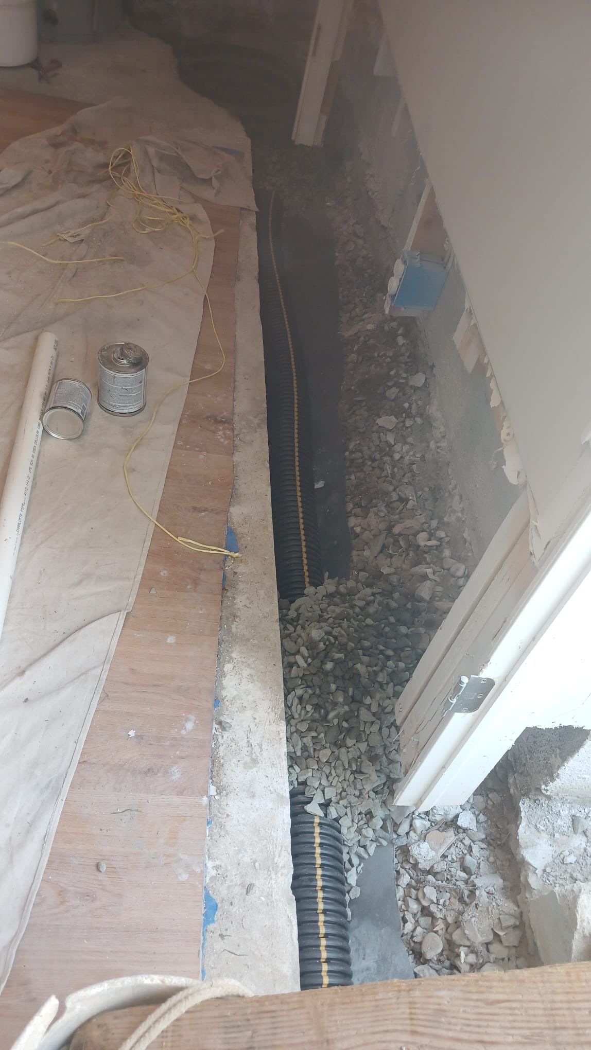 Interior French Drain & Wall Vapor Barrier Boonton NJ by Pure Service Pro, LLC 