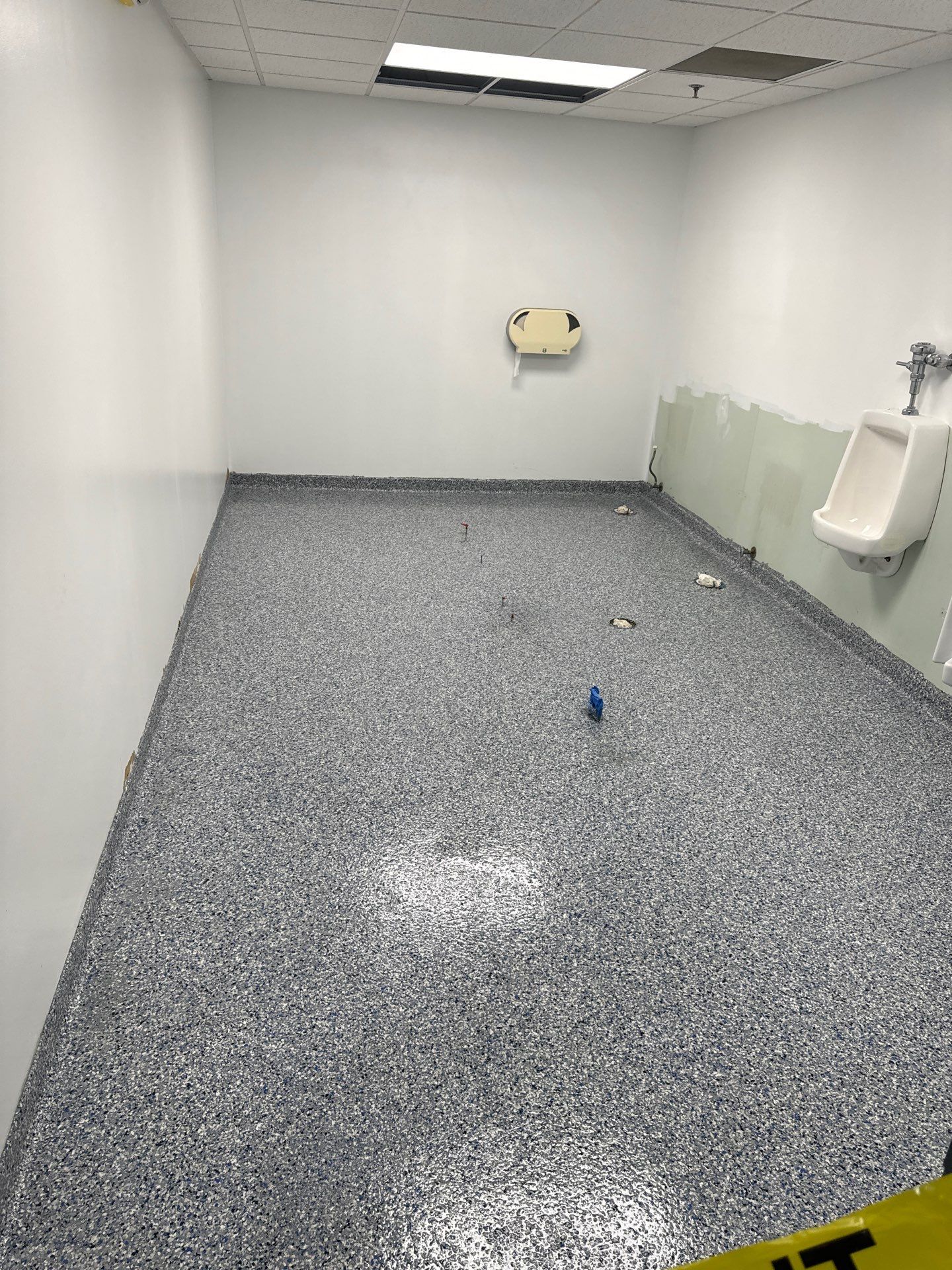 Epoxy Floor in Shop Bathroom by Gordon Painting
