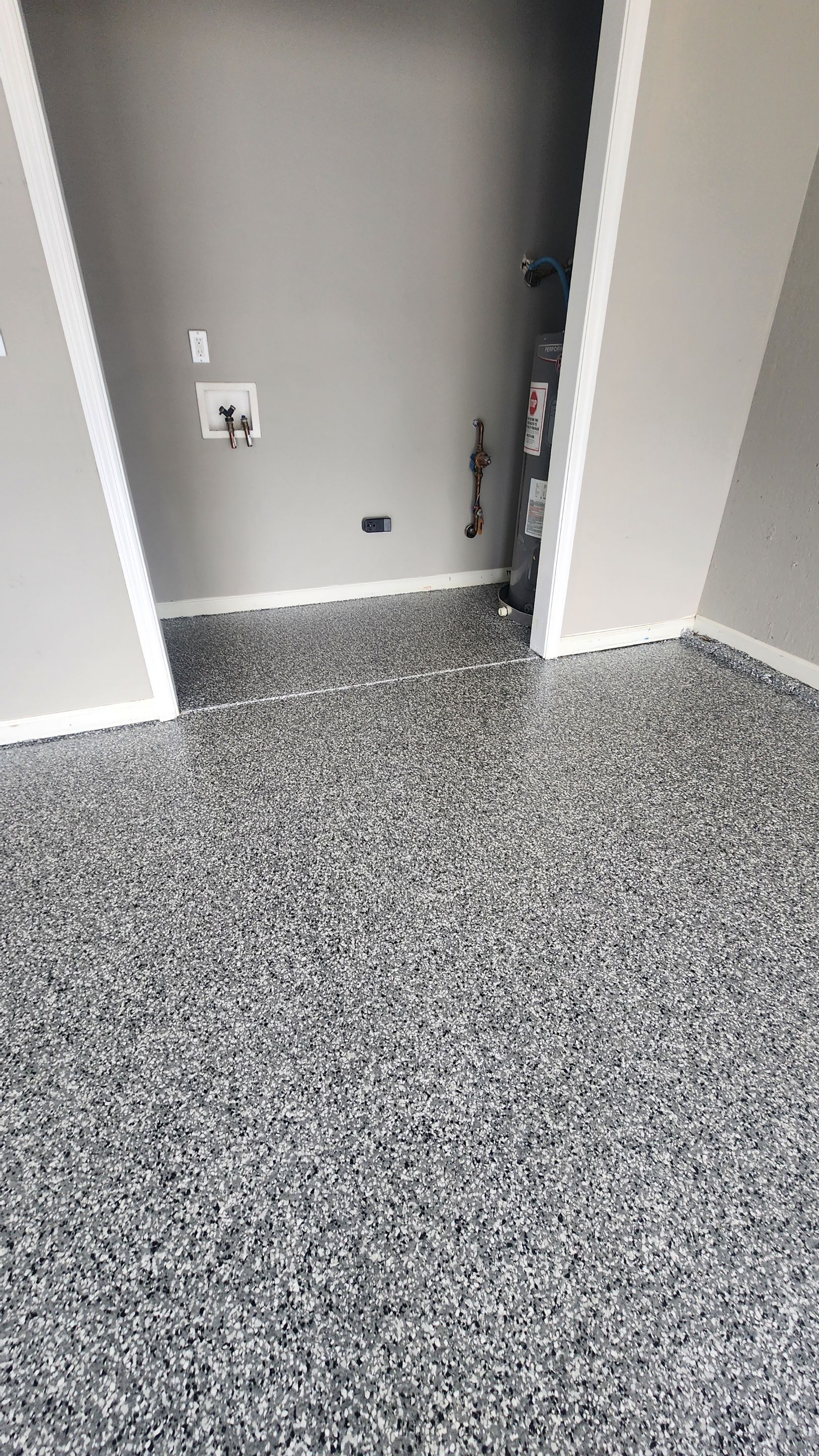 Garage transformation with wombat flake  by Opus Renovations 