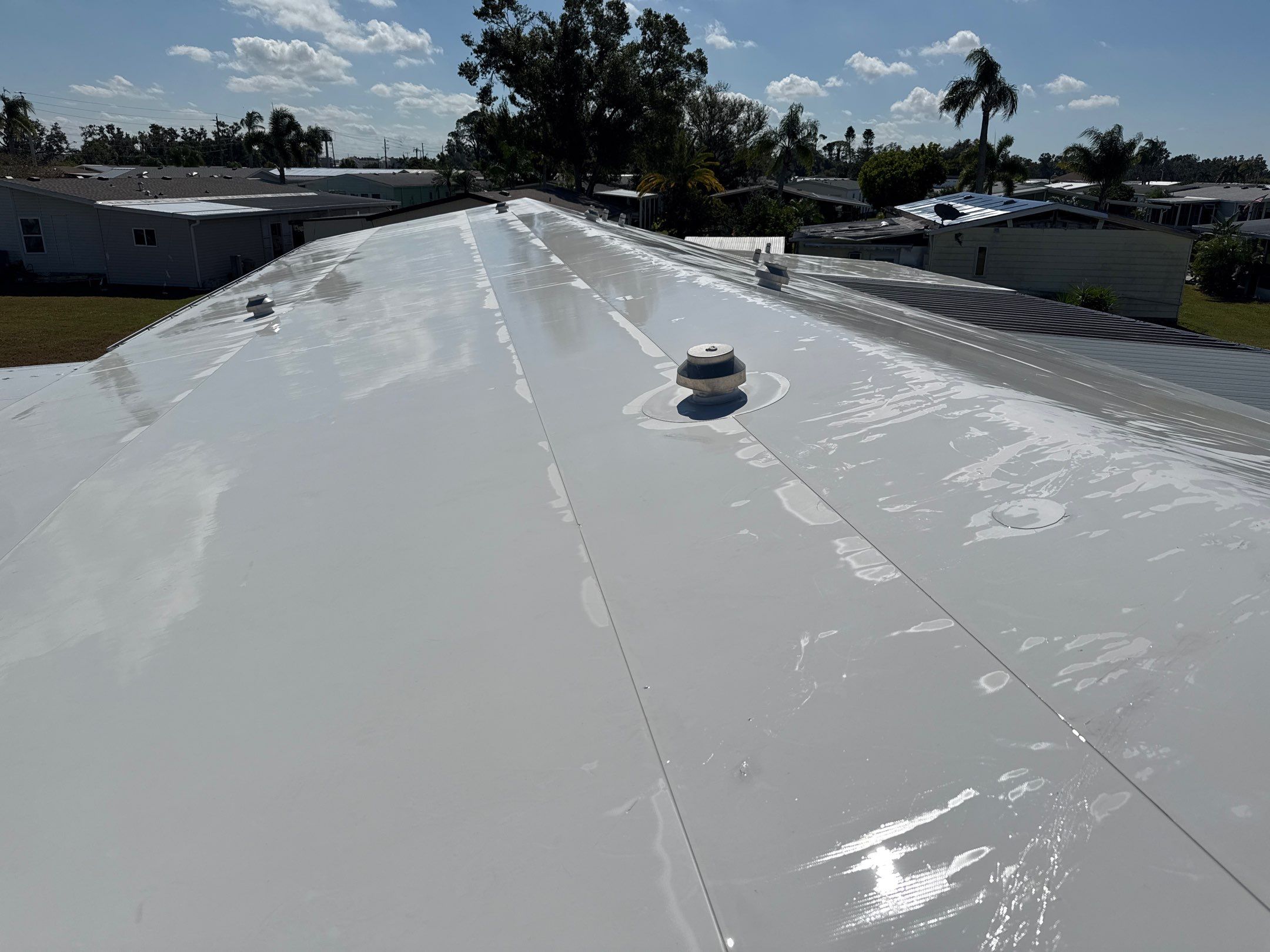 TPO Membrane Mobile Home Roof Cleaning Parrish, FL by Sunshine AquaWash