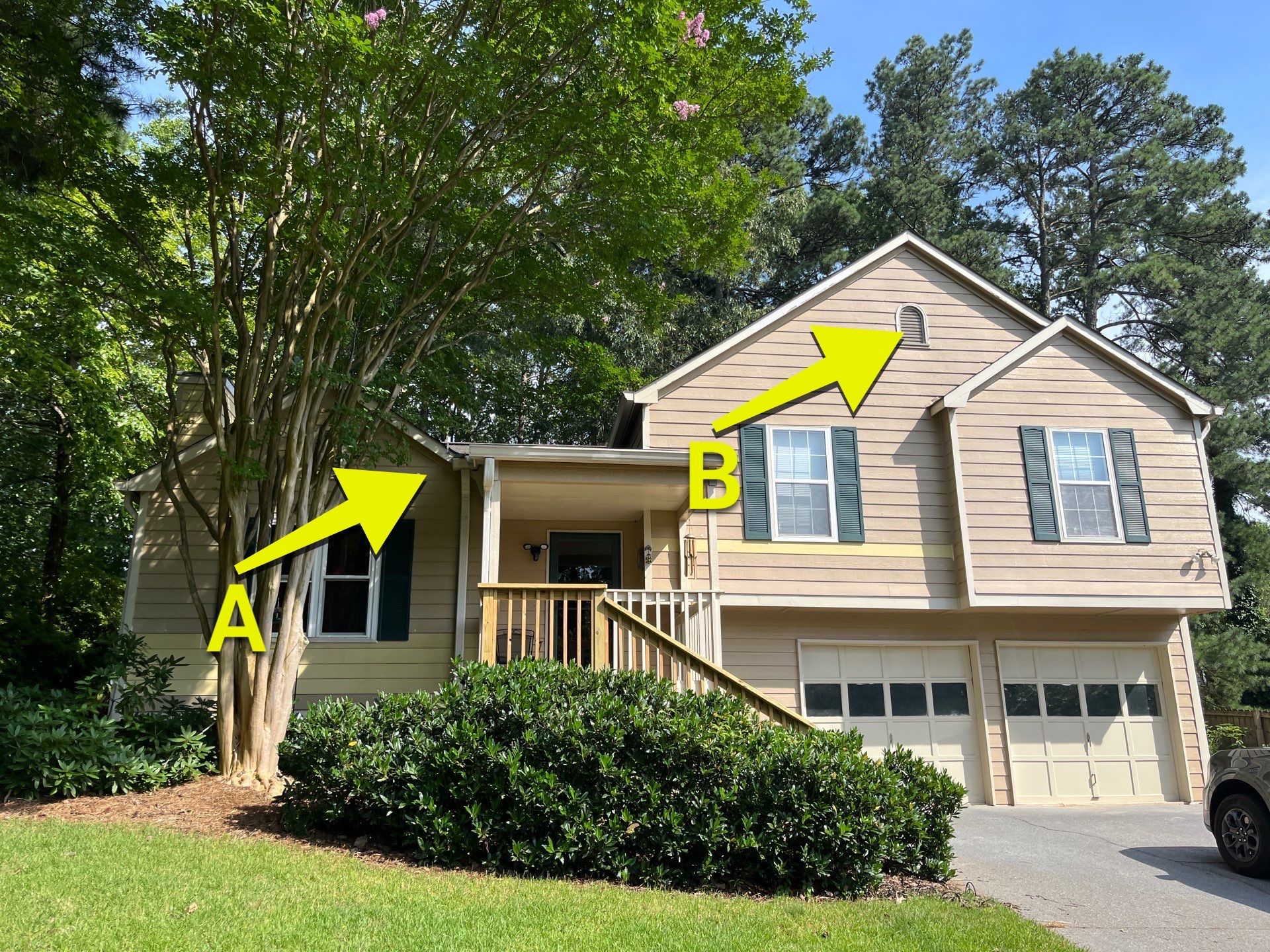 Rotted Wood Replacement, Deck Stain, and Exterior Paint Project in Kennesaw, GA by Nelson Exteriors