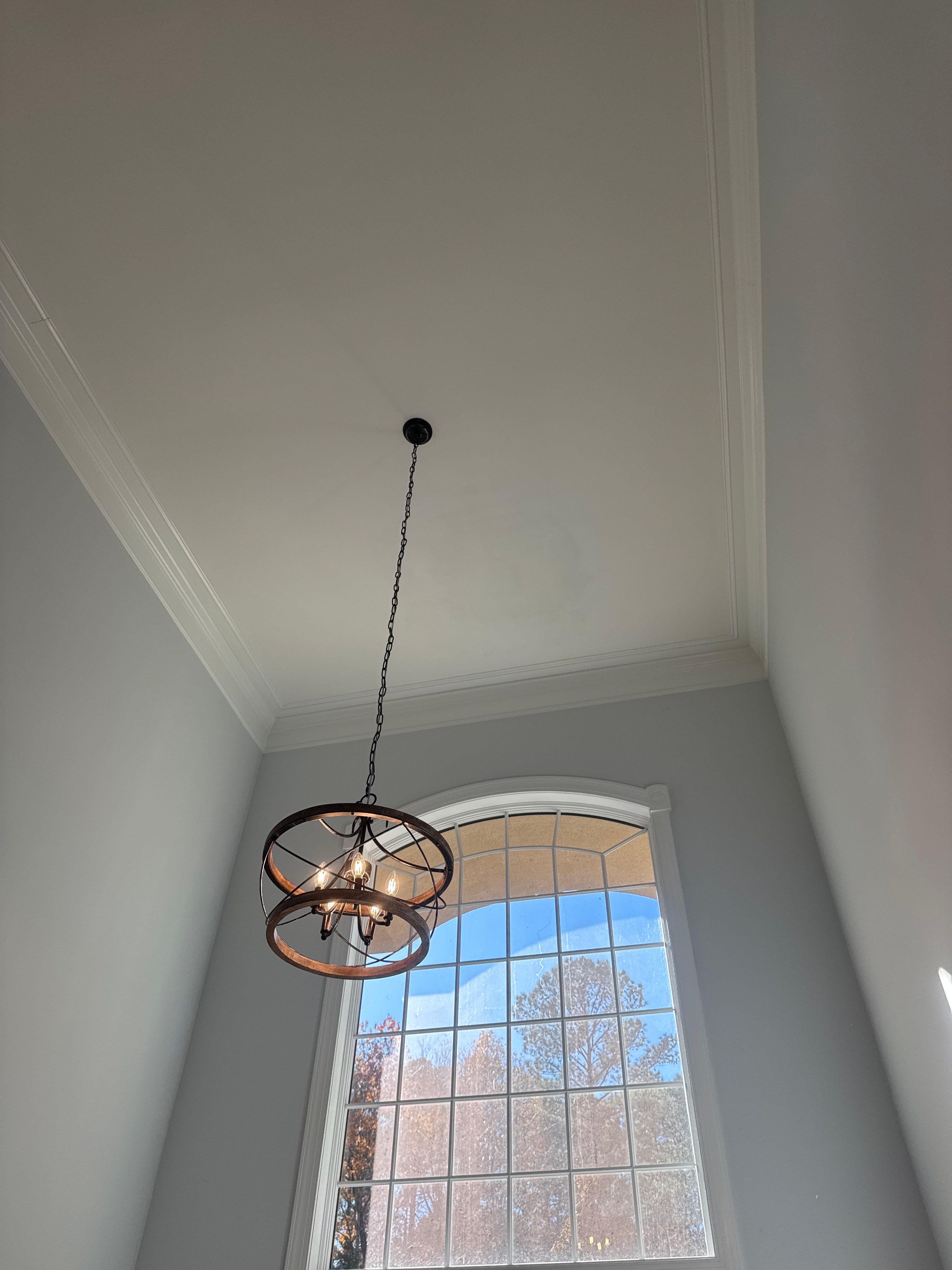 Seamless Drywall Patch & Chandelier Upgrade! ✨ by A Step Above Handy LLC 