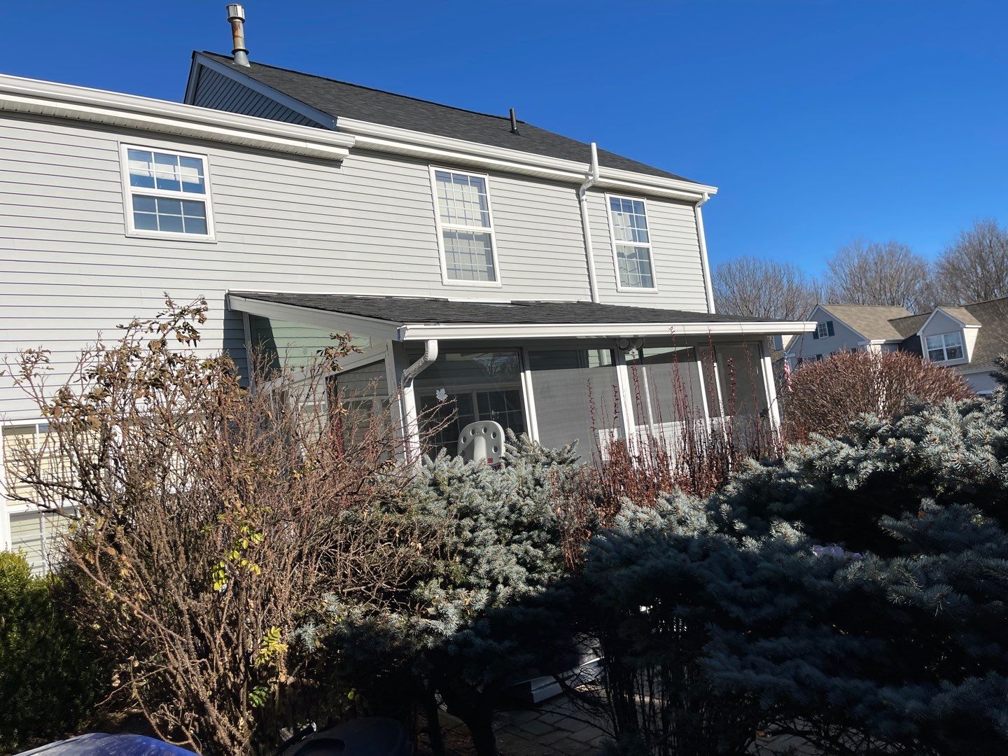 Gutter Installation using White gutters by A Plus Exterior