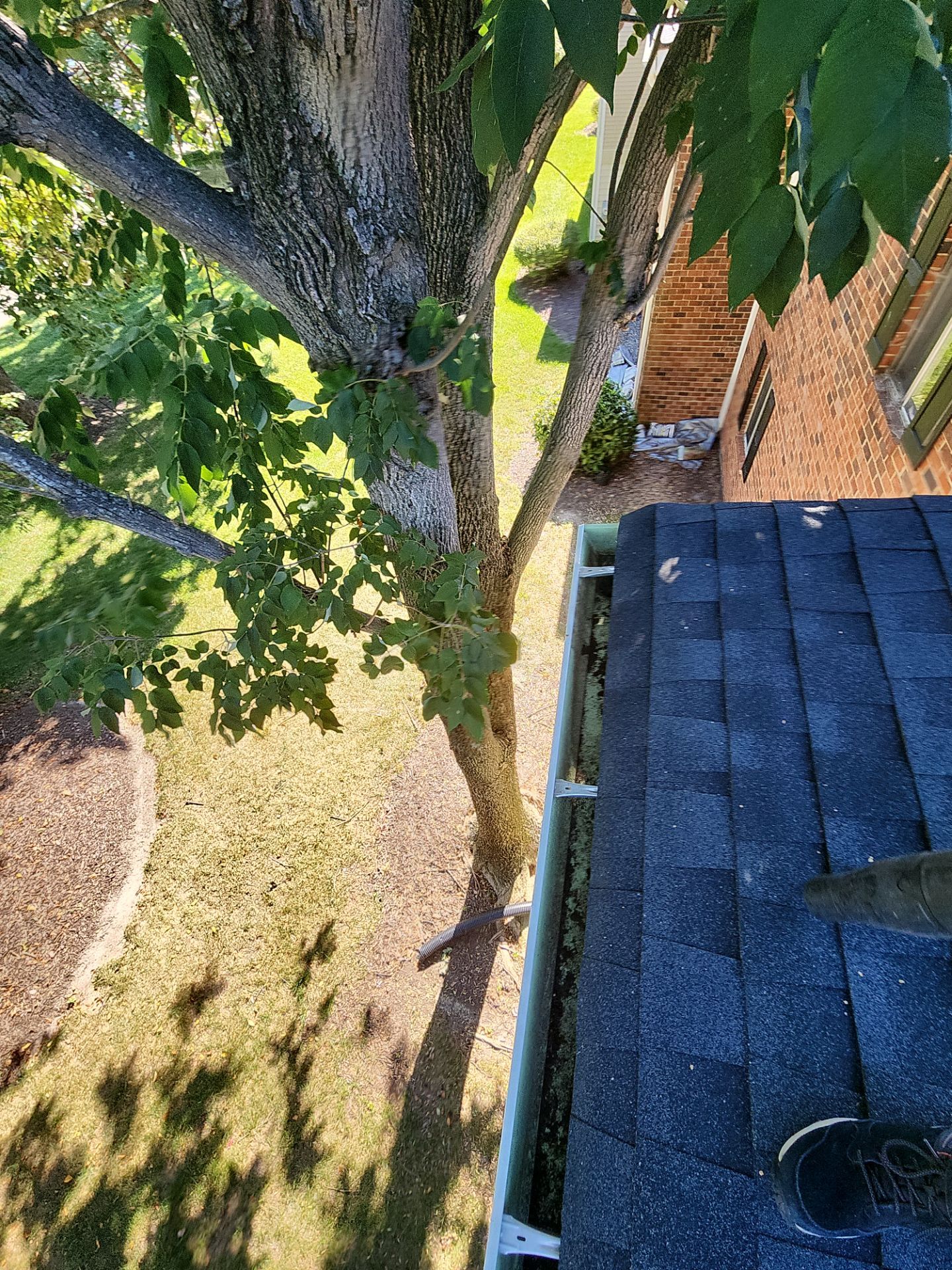 Commercial gutter cleaning Henrico, VA after photo with clean gutters