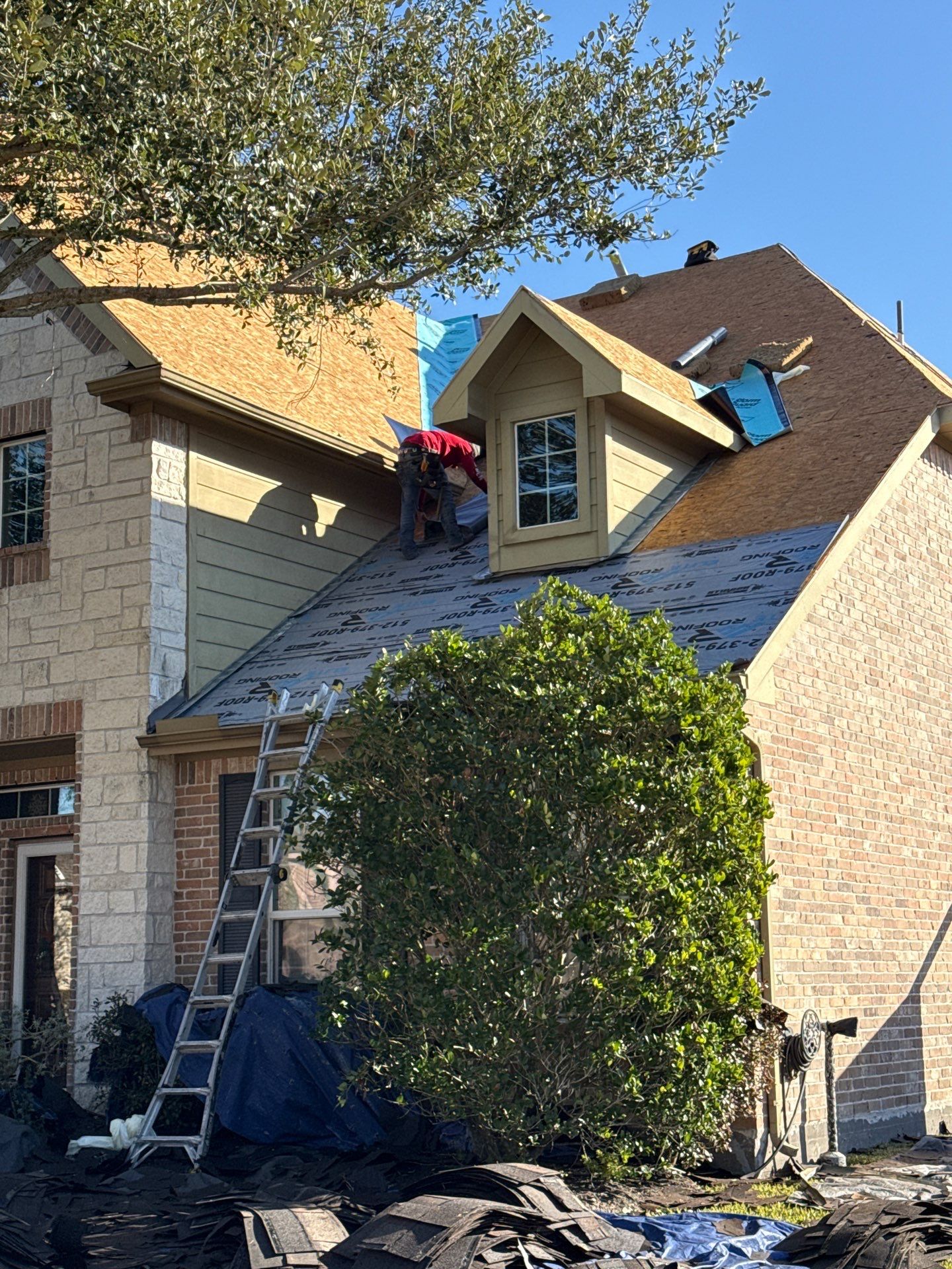 Residential Roof Replacement using GAF HDZ - Charcoal shingles by Elite Roofing LLC