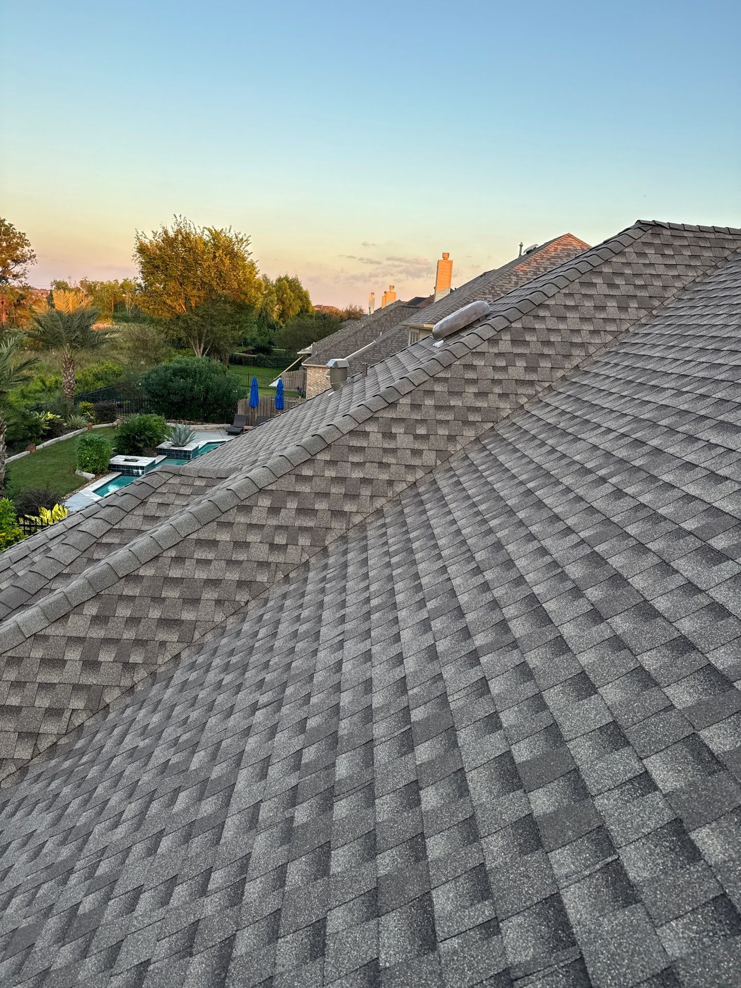 Residential Roofing Installation using GAF Timberline HDZ (weathered wood) by WABO Roofing Systems 
